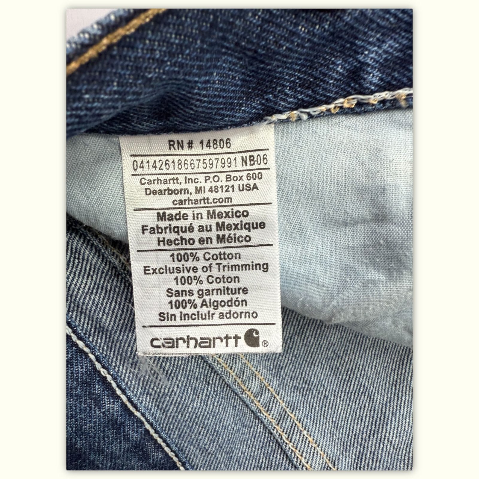 Carhartt Jean Relaxed Homme 2000s Workwear – W42