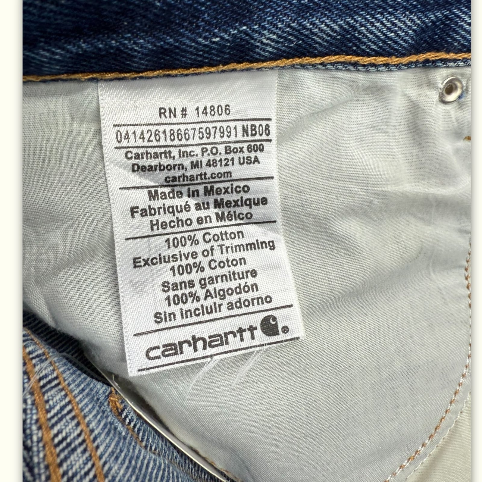 Carhartt Jean Regular Homme 2010s Workwear – W42