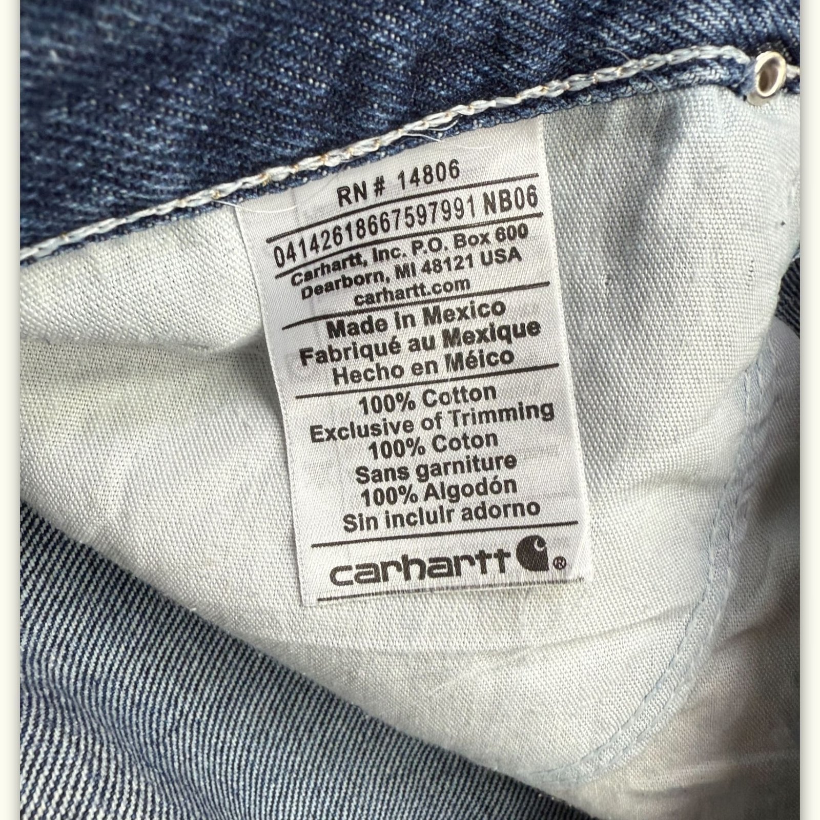 Carhartt Jean Regular Homme 2010s Workwear – W42