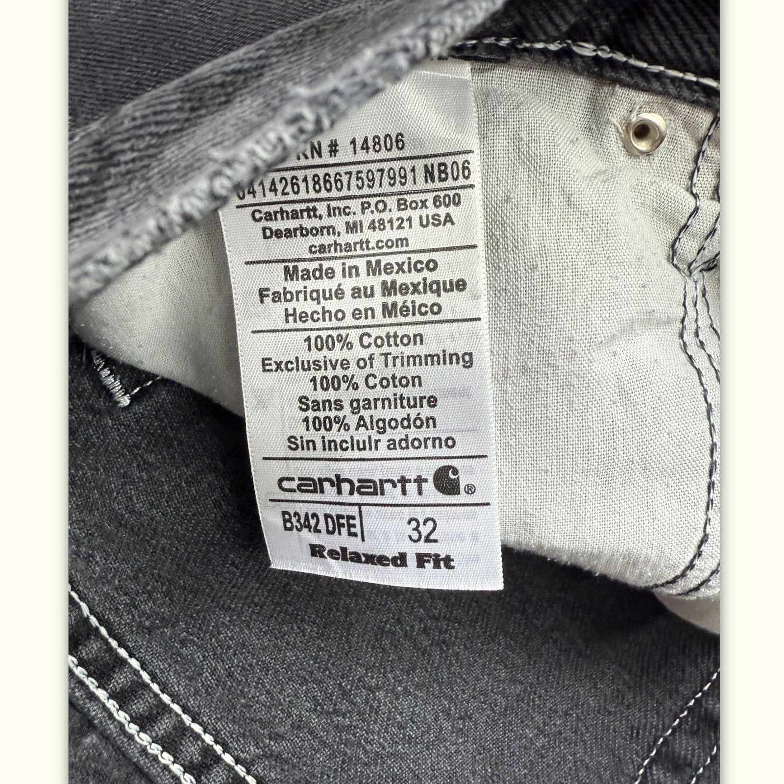 Carhartt Jean Relaxed Homme 2000s Workwear – W32
