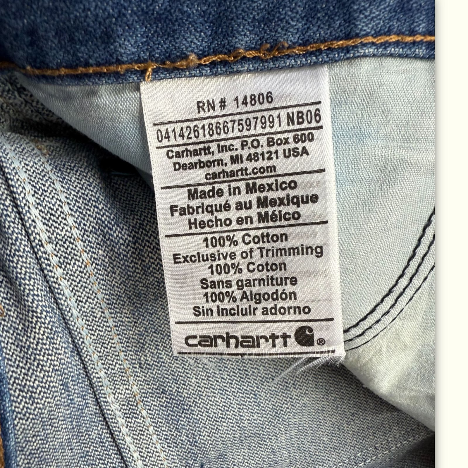 Carhartt Jean Regular Homme 2000s Workwear – W40