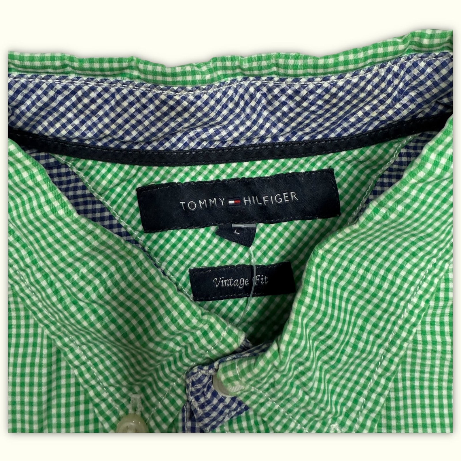 Tommy Hilfiger Chemise Regular Homme 2000s Preppy – L