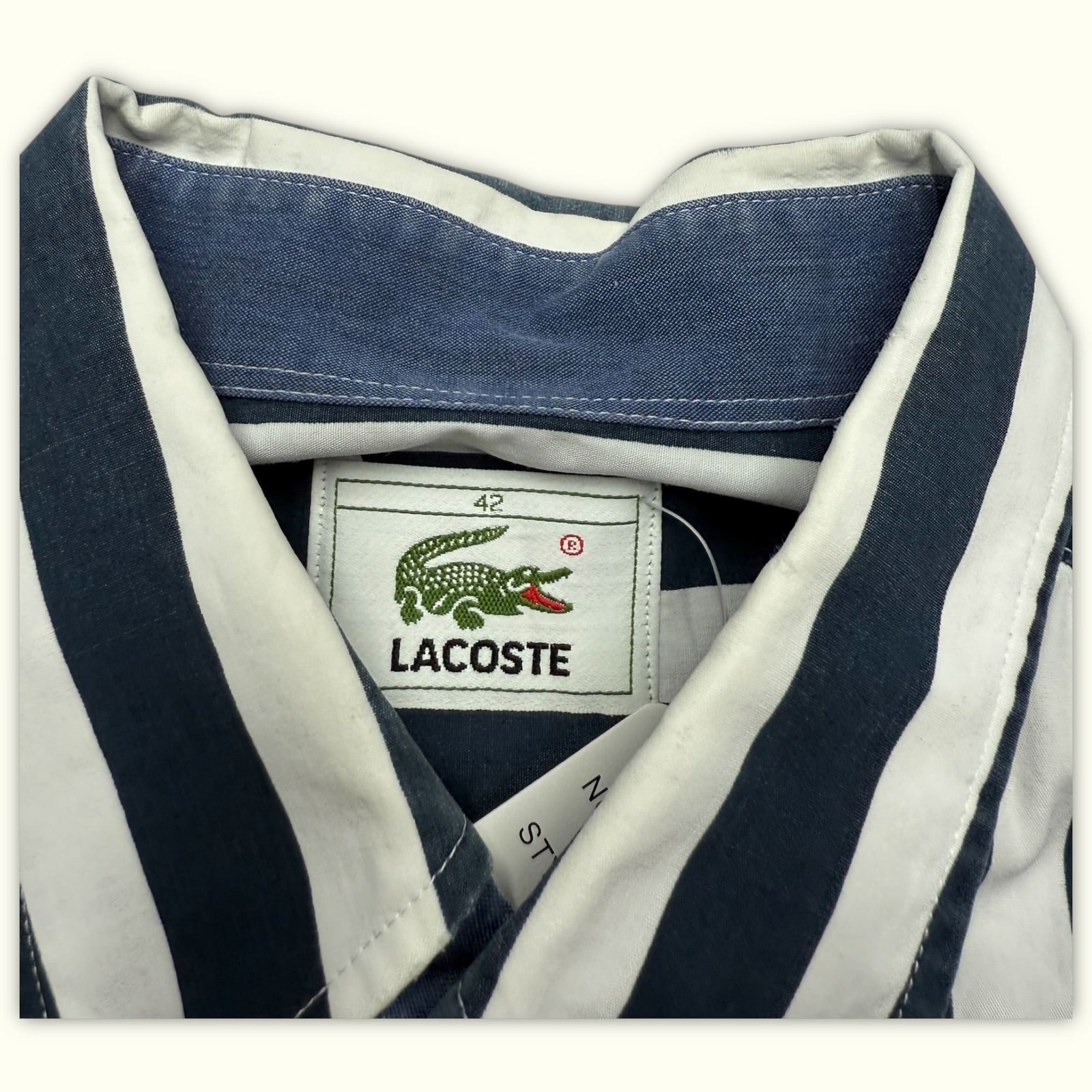 Lacoste Chemise Relaxed Homme 1990s Preppy – L