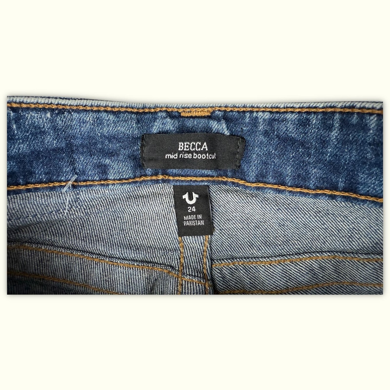 True Religion Jean Bootcut Femme 2000s Y2K – W24
