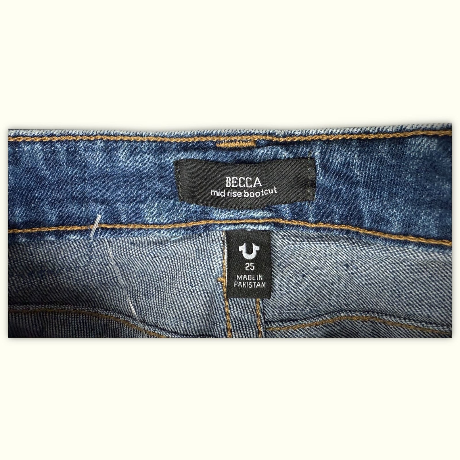 True Religion Jean Bootcut Femme 2000s Y2K – W25