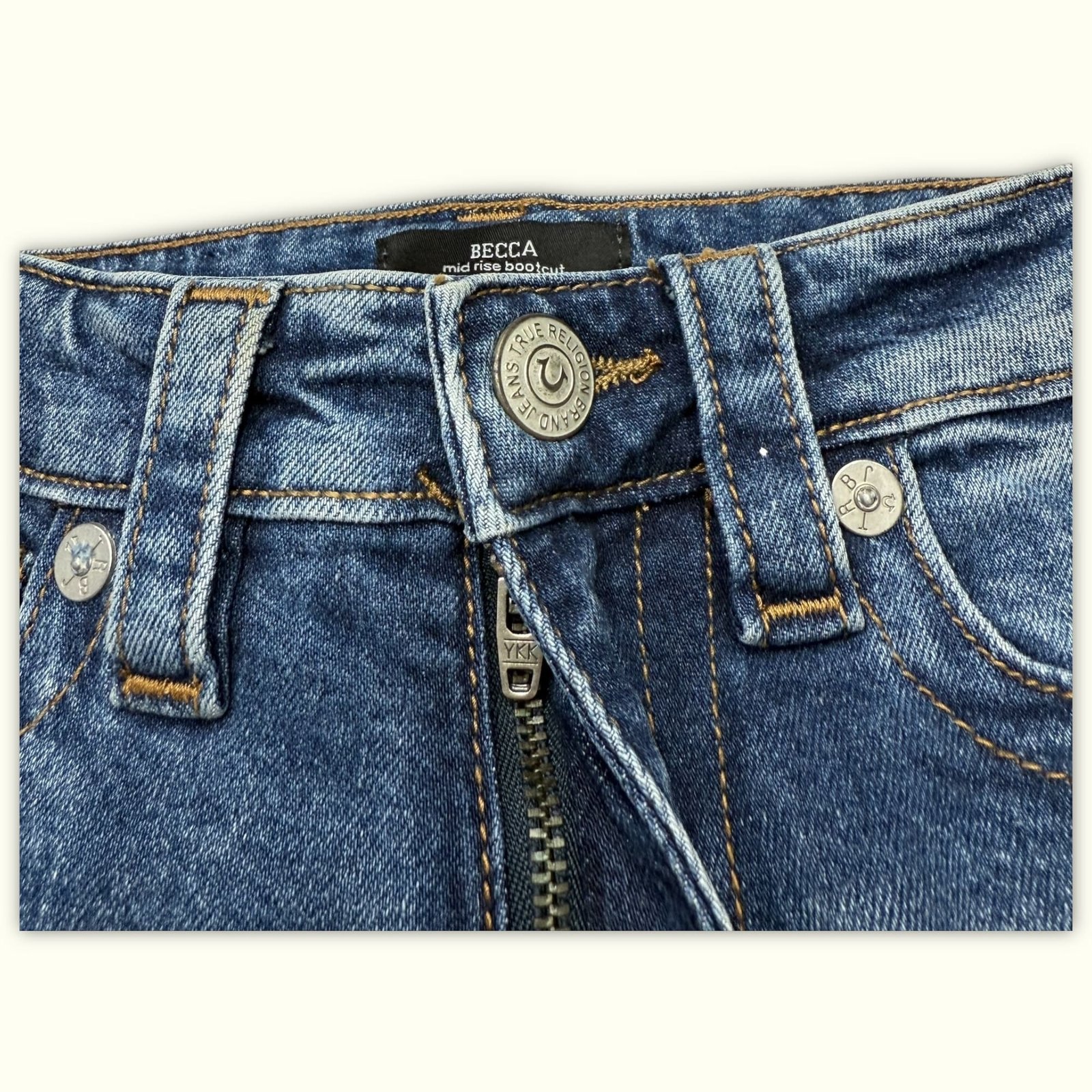 True Religion Jean Bootcut Femme 2000s Y2K – W25