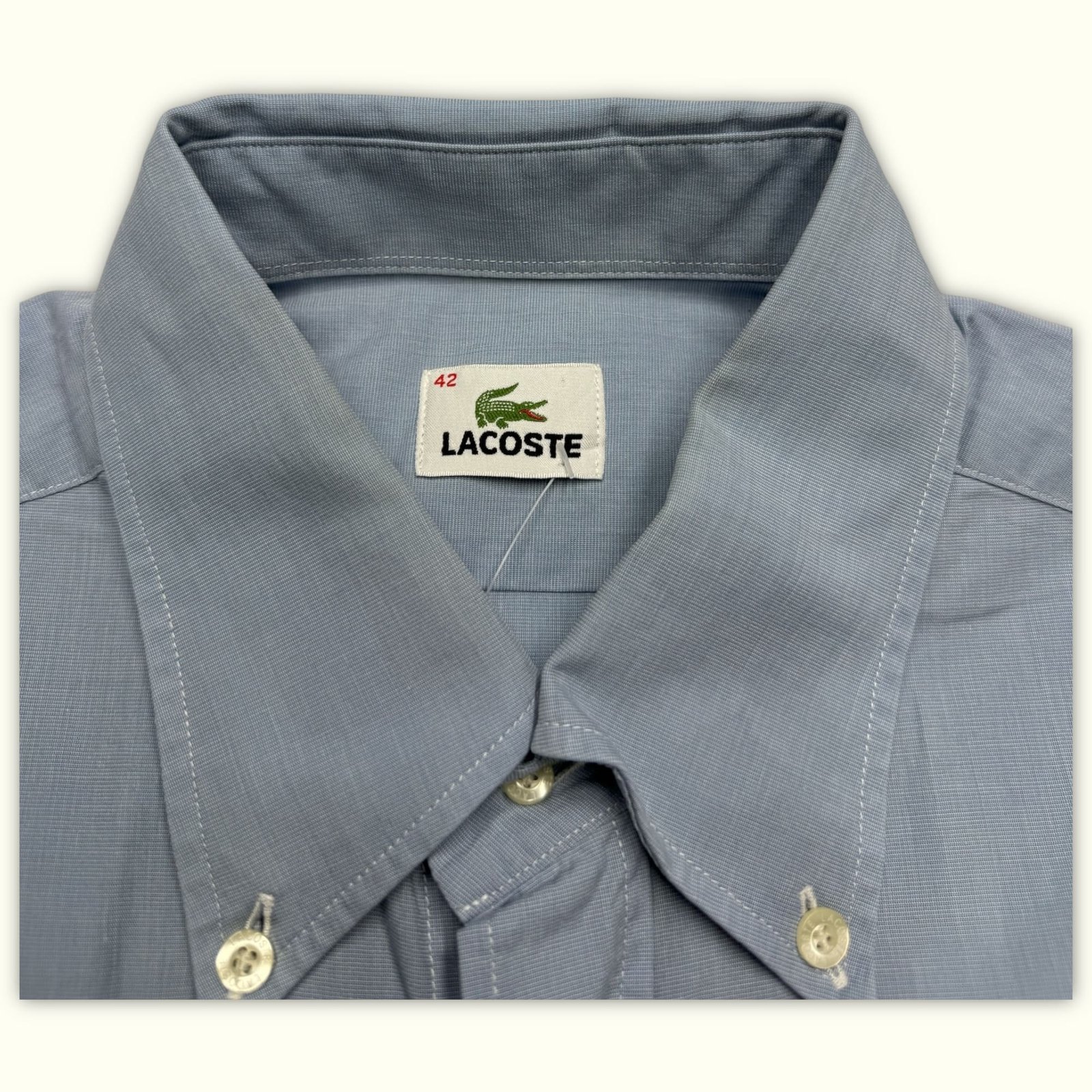 Lacoste Chemise Regular Homme 2000s Preppy – L