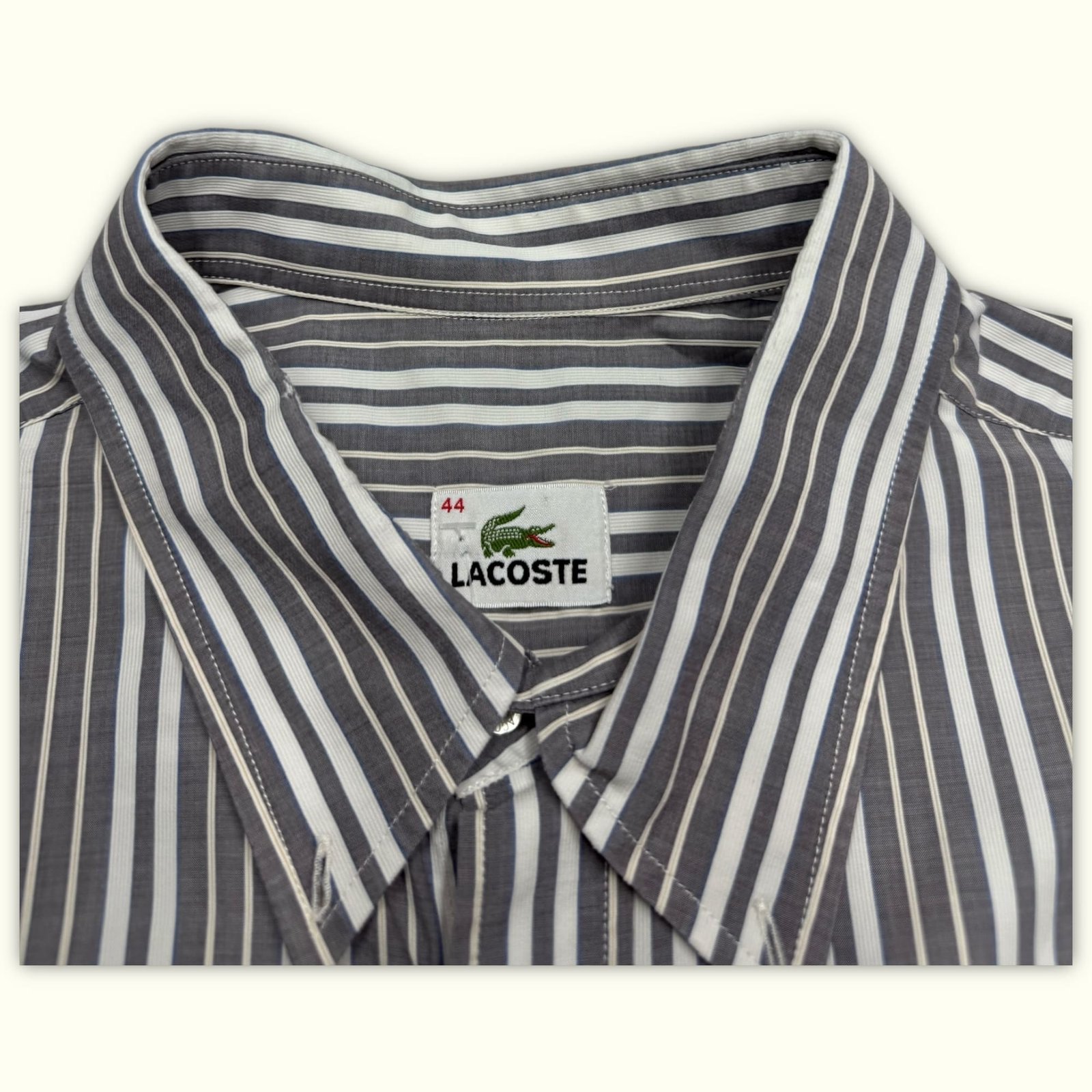 Lacoste Chemise Regular Homme 1990s Preppy – XL