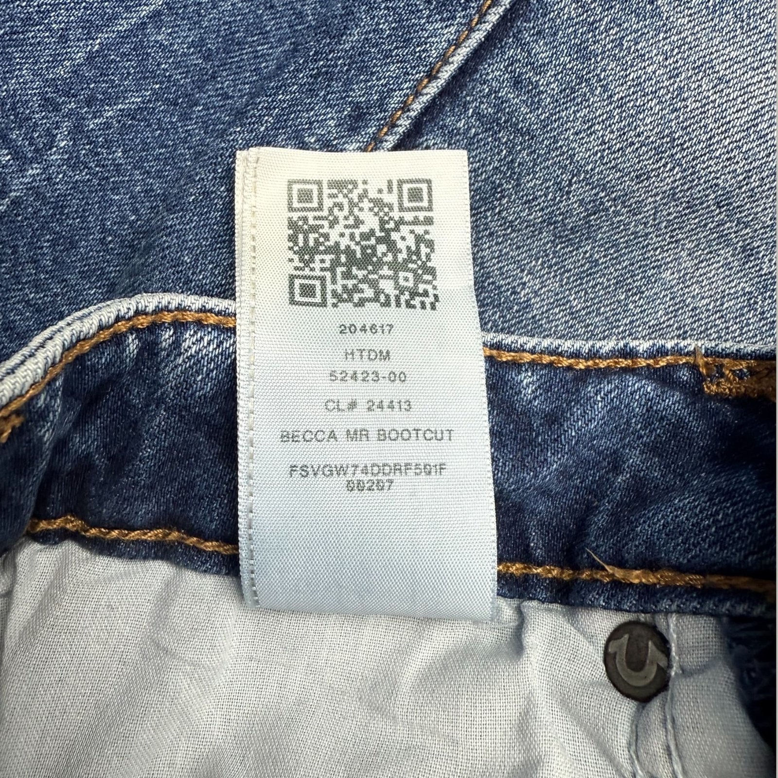 True Religion Jean Bootcut Femme 2010s Y2K – W25