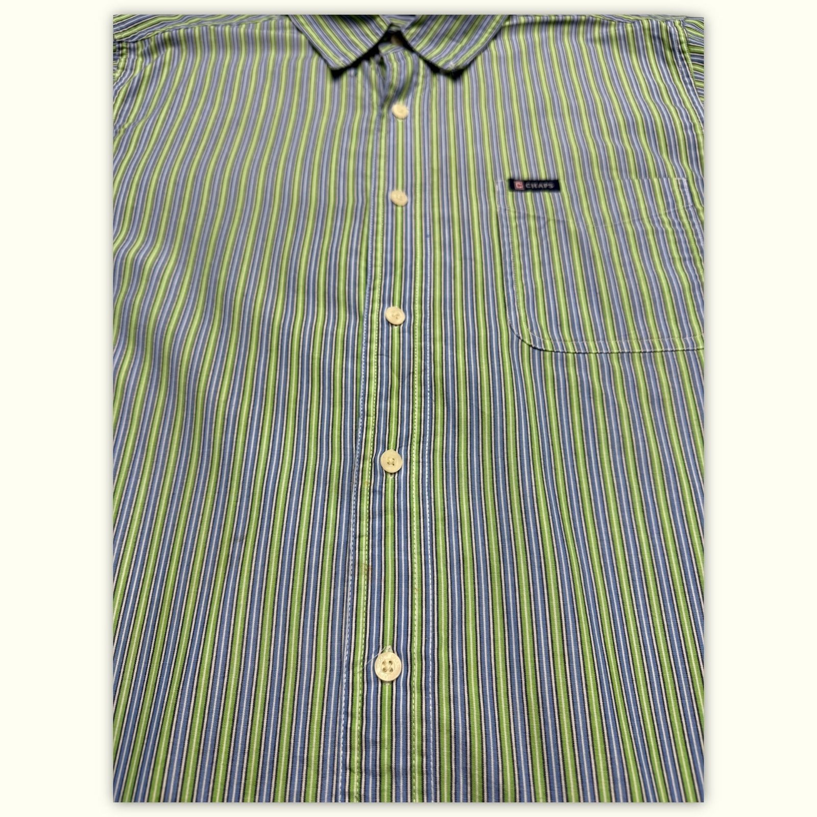 Chaps Chemise Regular Homme 2000s Preppy – L