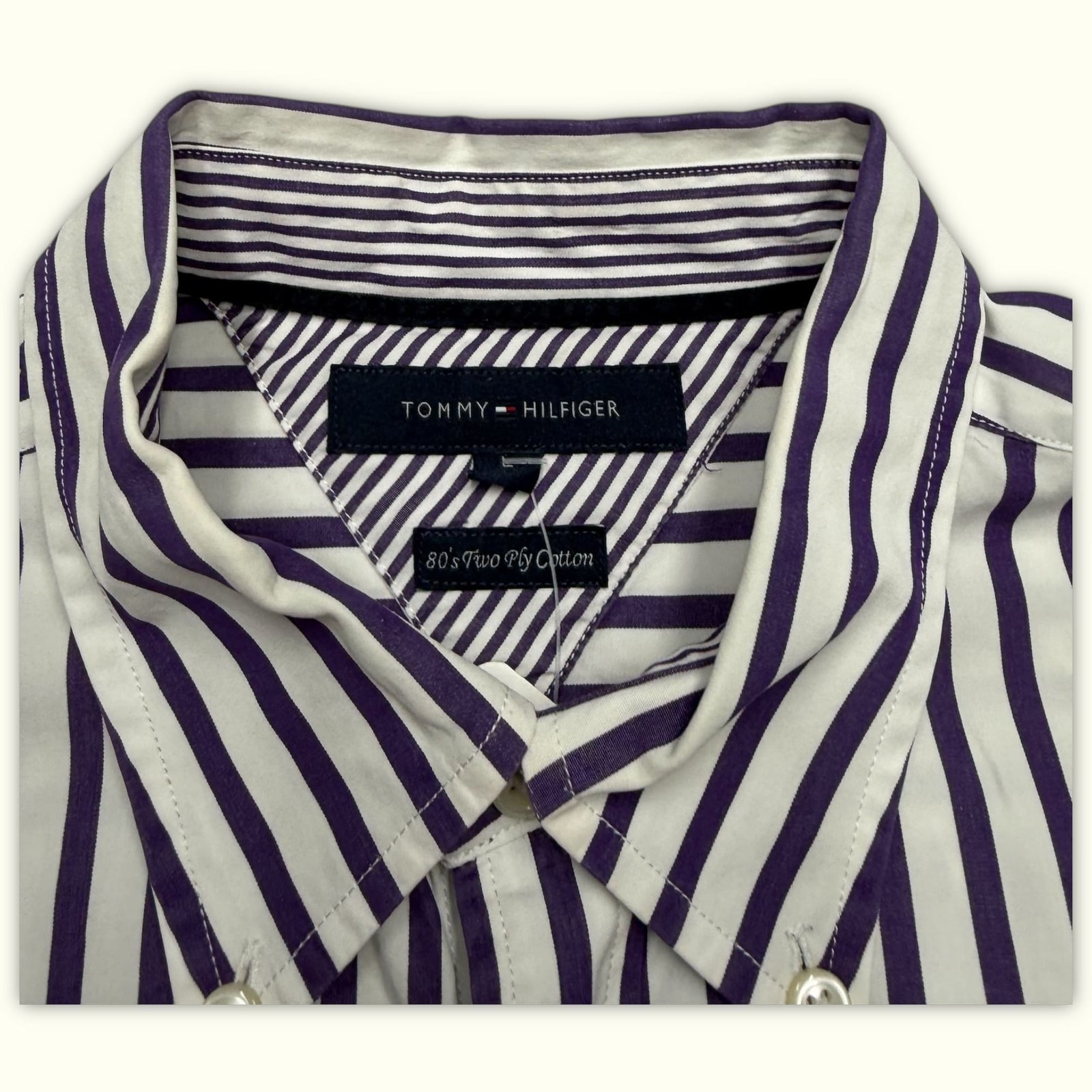 Tommy Hilfiger Chemise Regular Homme 1990s Preppy – L