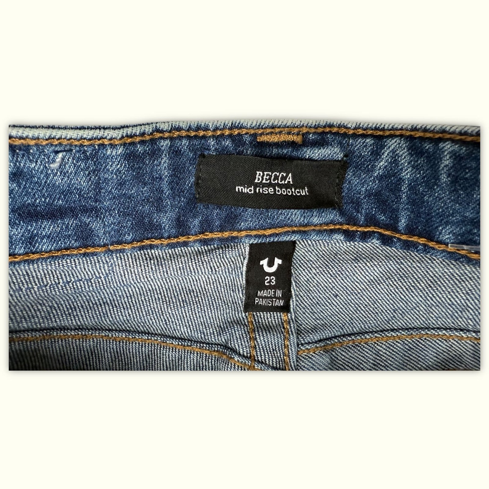 True Religion Jean Bootcut Femme 2000s Y2K – W23