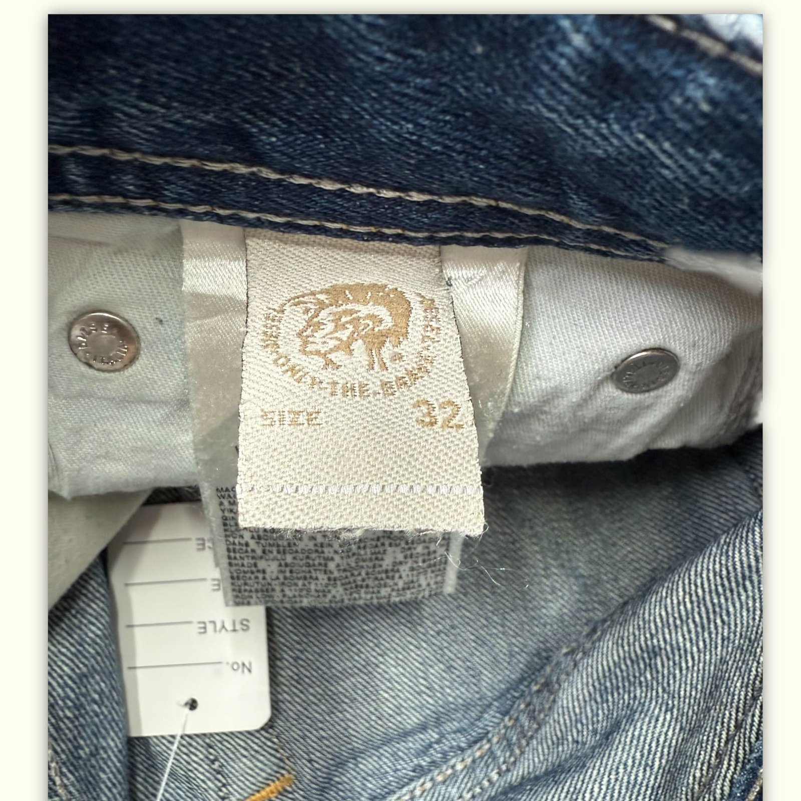 Diesel Jean Regular Homme 2000s Vintage – W32