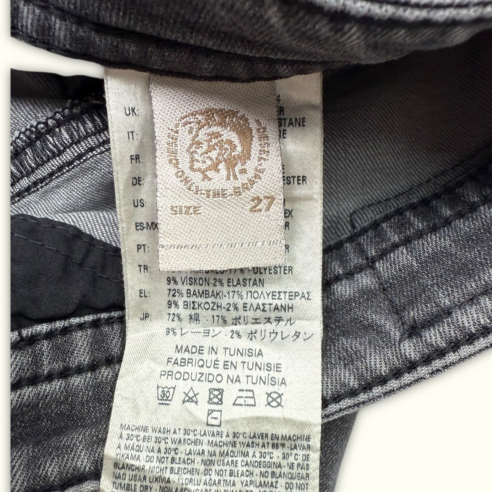 Diesel Jean Slim Homme Streetwear – W27