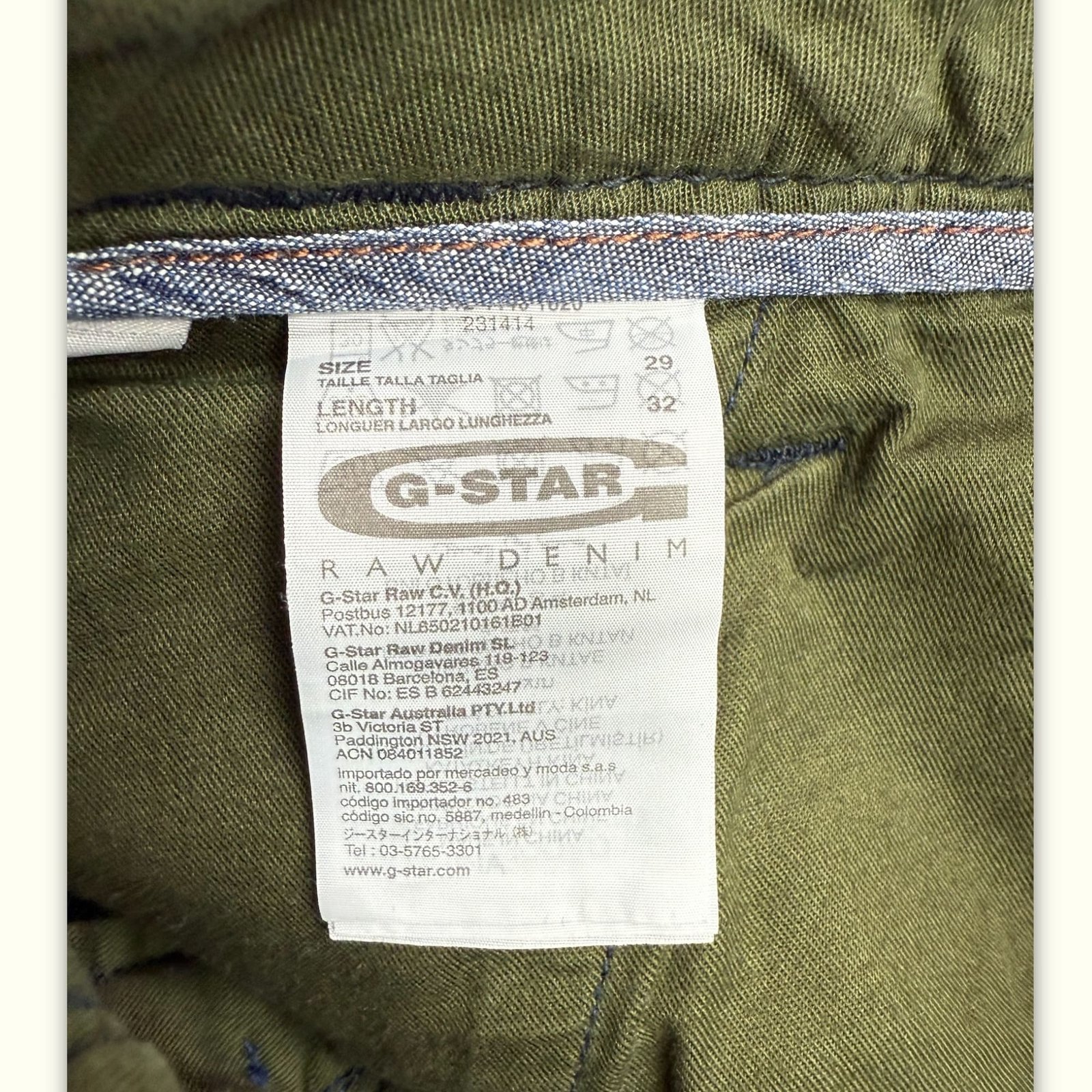 G-Star Chino Regular Homme Workwear – W29