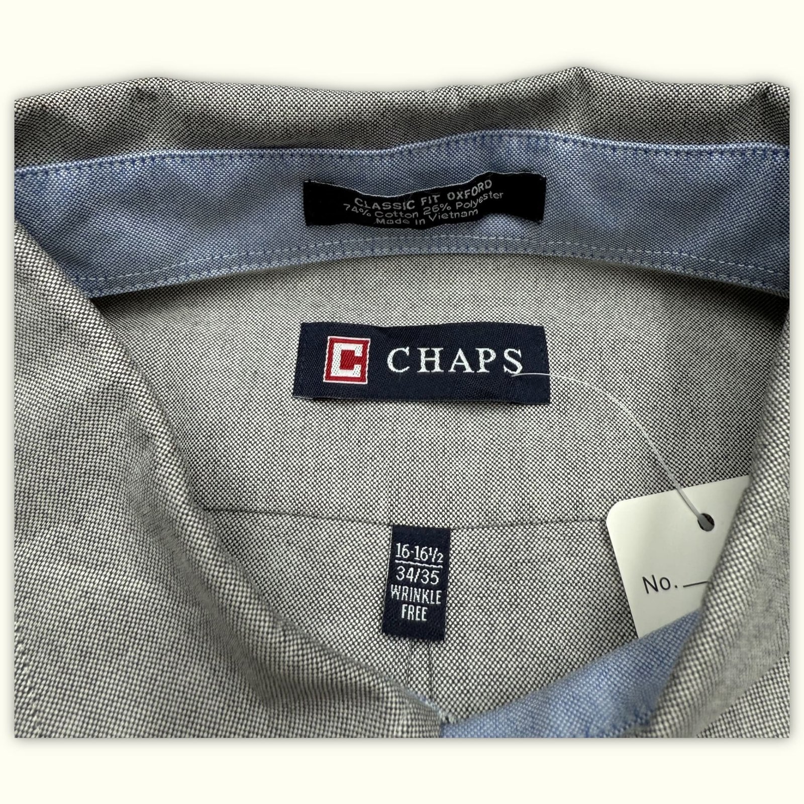 Chaps Chemise Regular Homme 2000s Preppy – L
