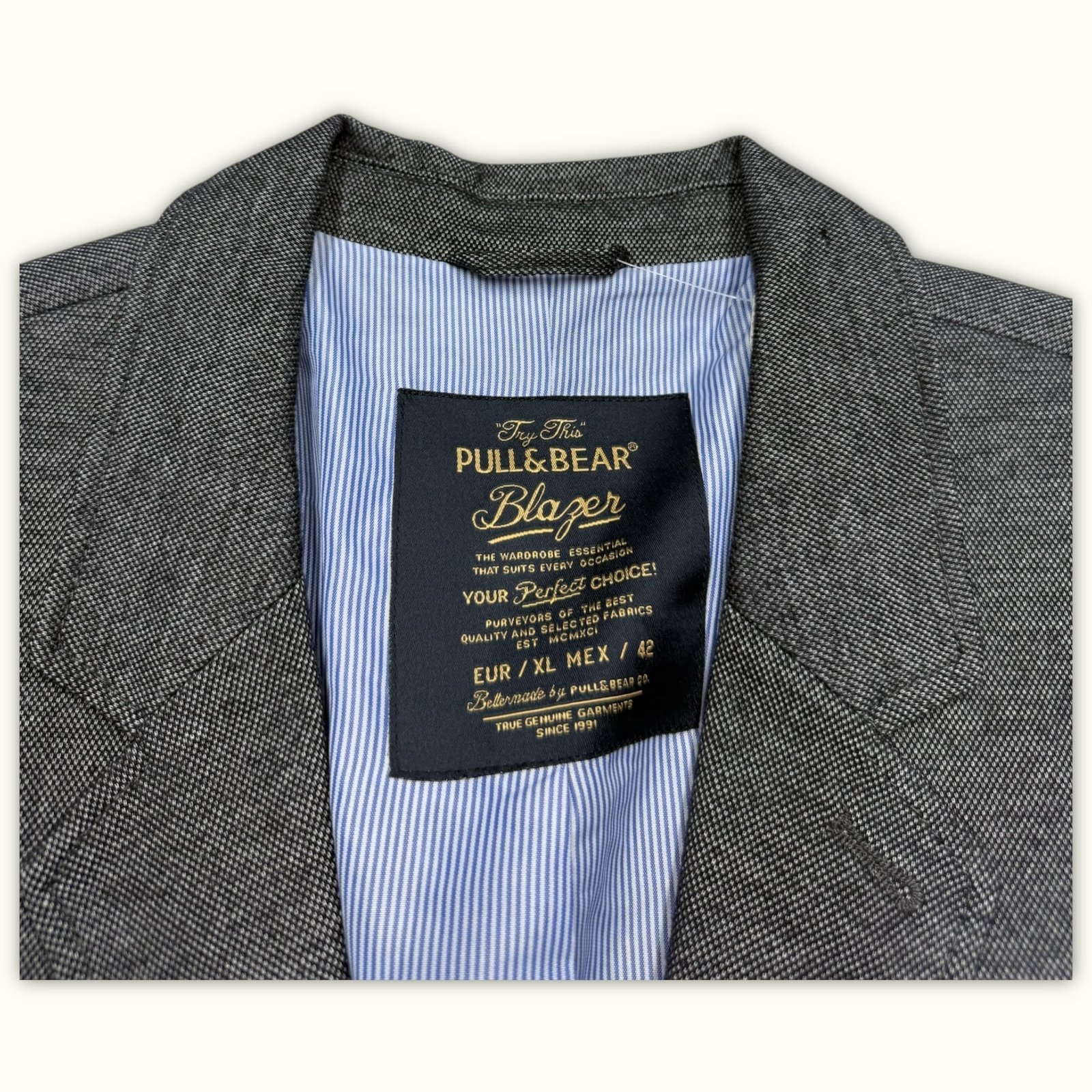 Pull & Bear Blazer Regular Homme Académique – XL