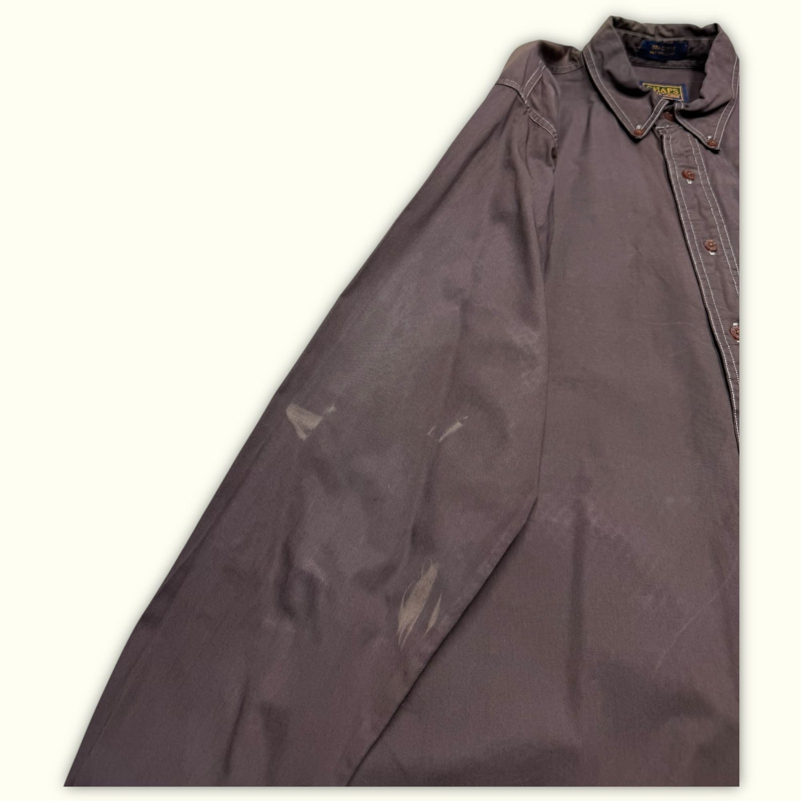 Chaps Ralph Lauren Chemise Relaxed Homme 1990s Workwear – L