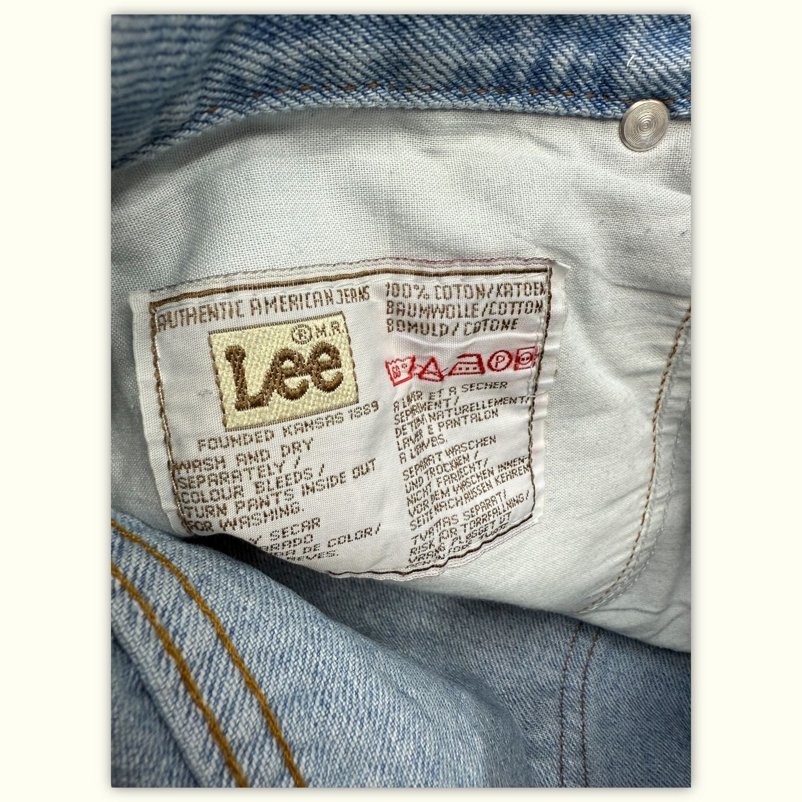 Lee Jean Relaxed Homme 1990s Vintage – W32