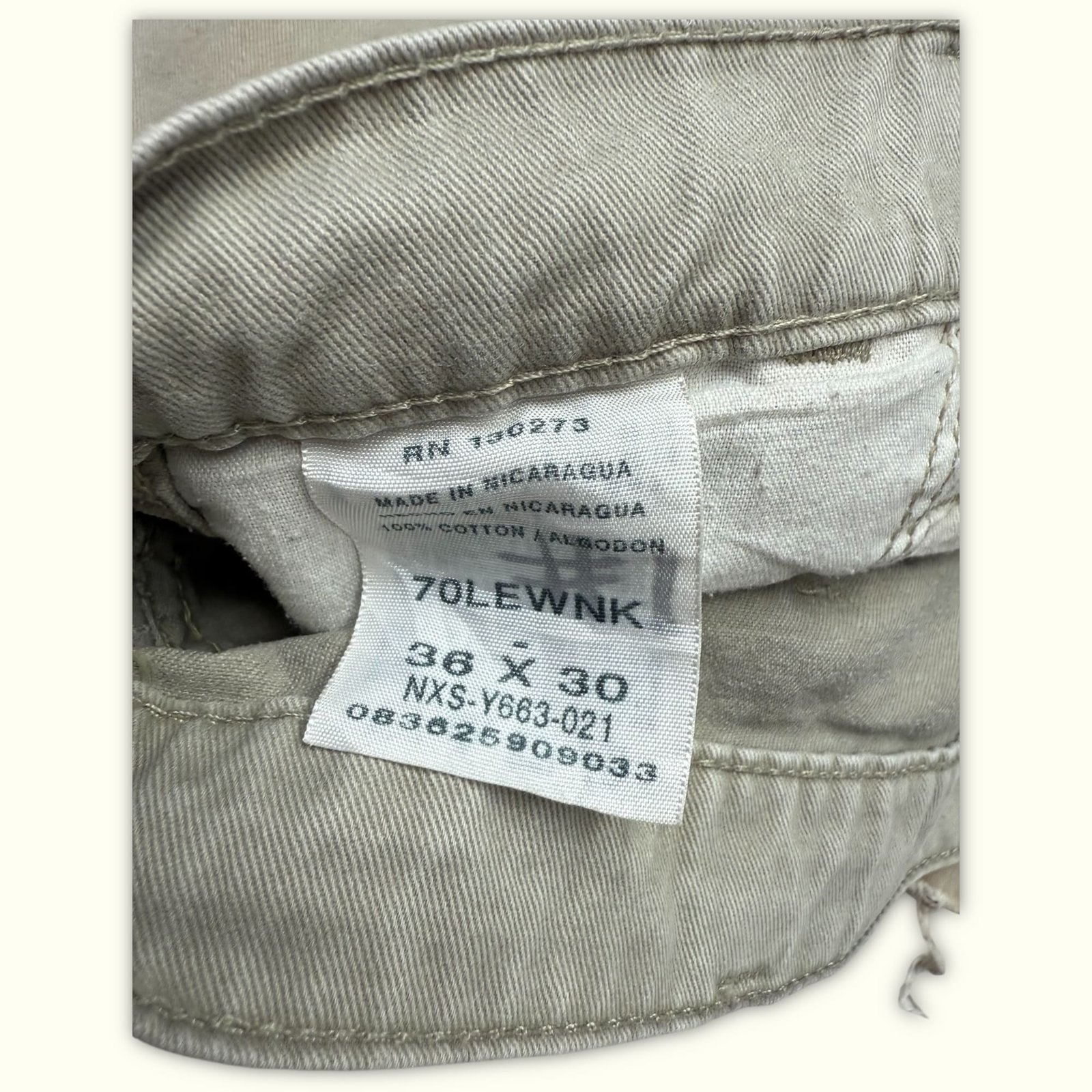Wrangler Pantalon cargo Relaxed Homme 2000s Utility – W36