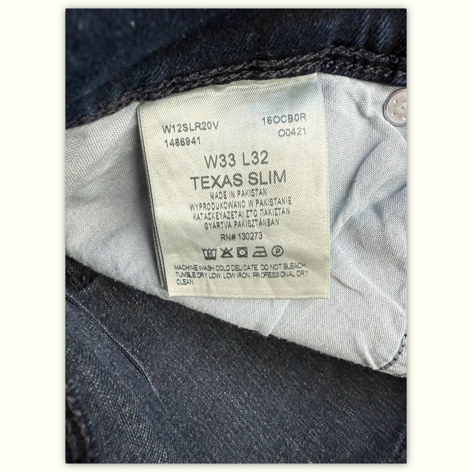 Wrangler Jean Slim Homme Western – W33