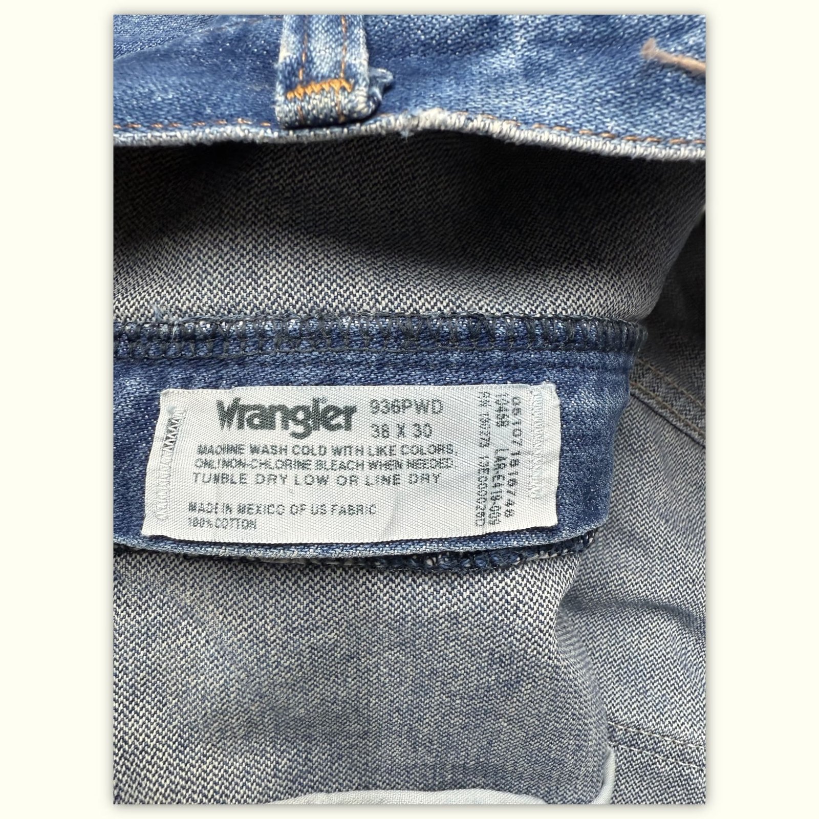 Wrangler Jean Slim Homme 2000s Western – W38