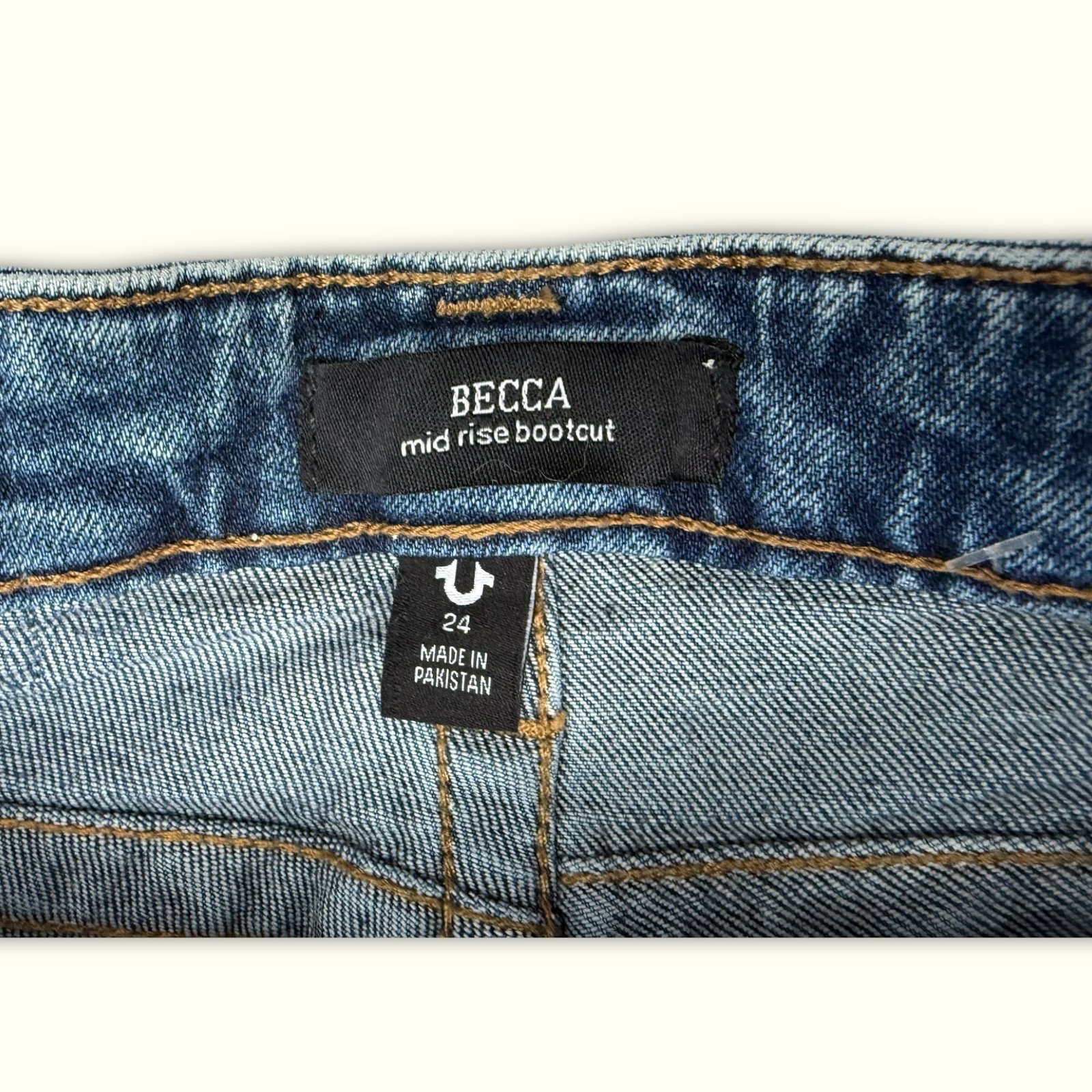 True Religion Jean Bootcut Femme 2000s Y2K – W24