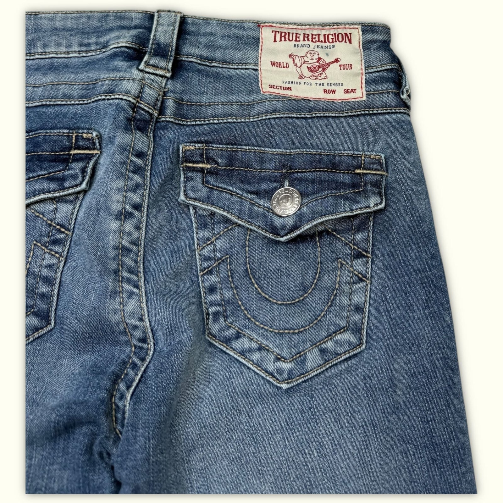 True Religion Jean Évasé Femme Y2K – W25