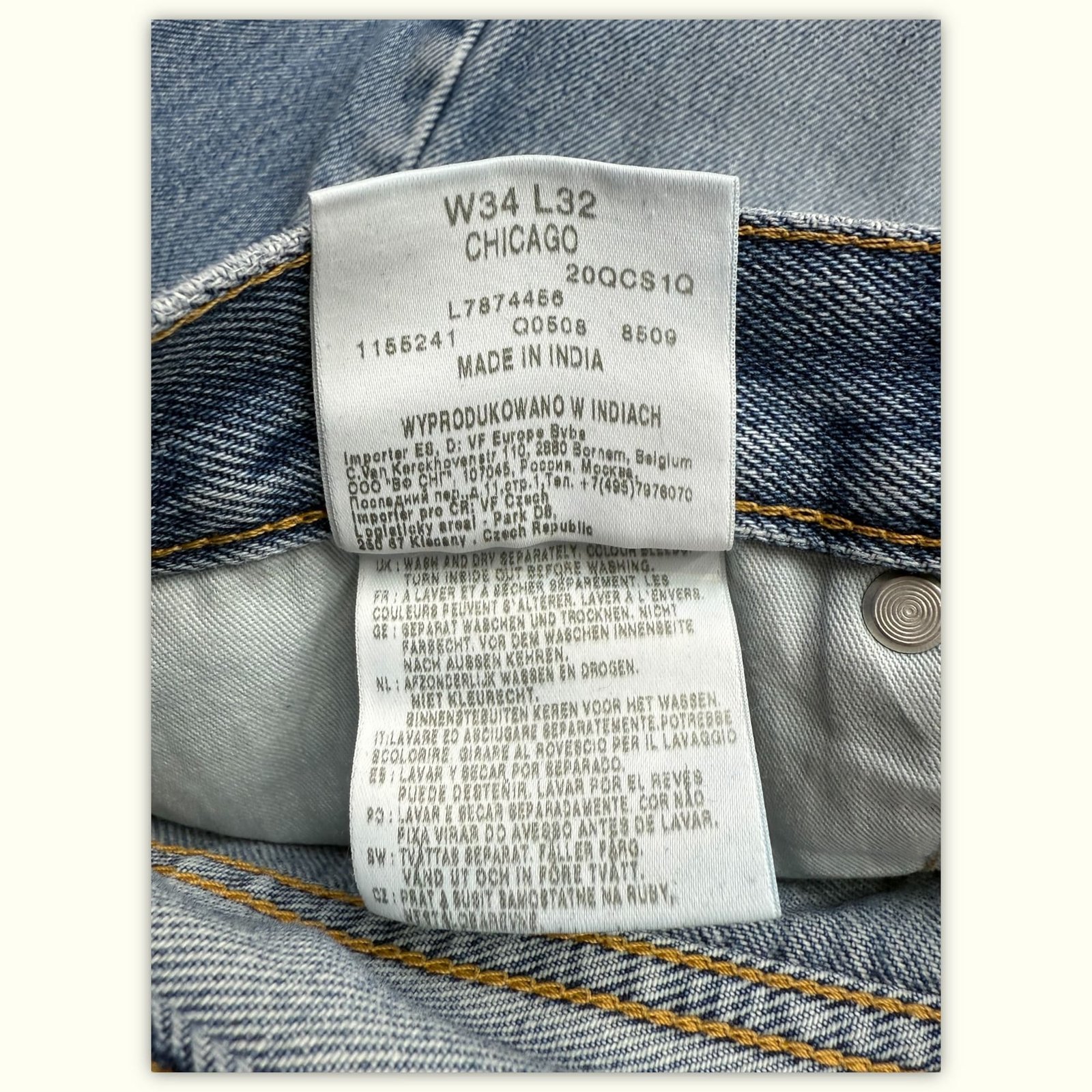 Lee Jean Regular Homme 2000s Rétro – W34