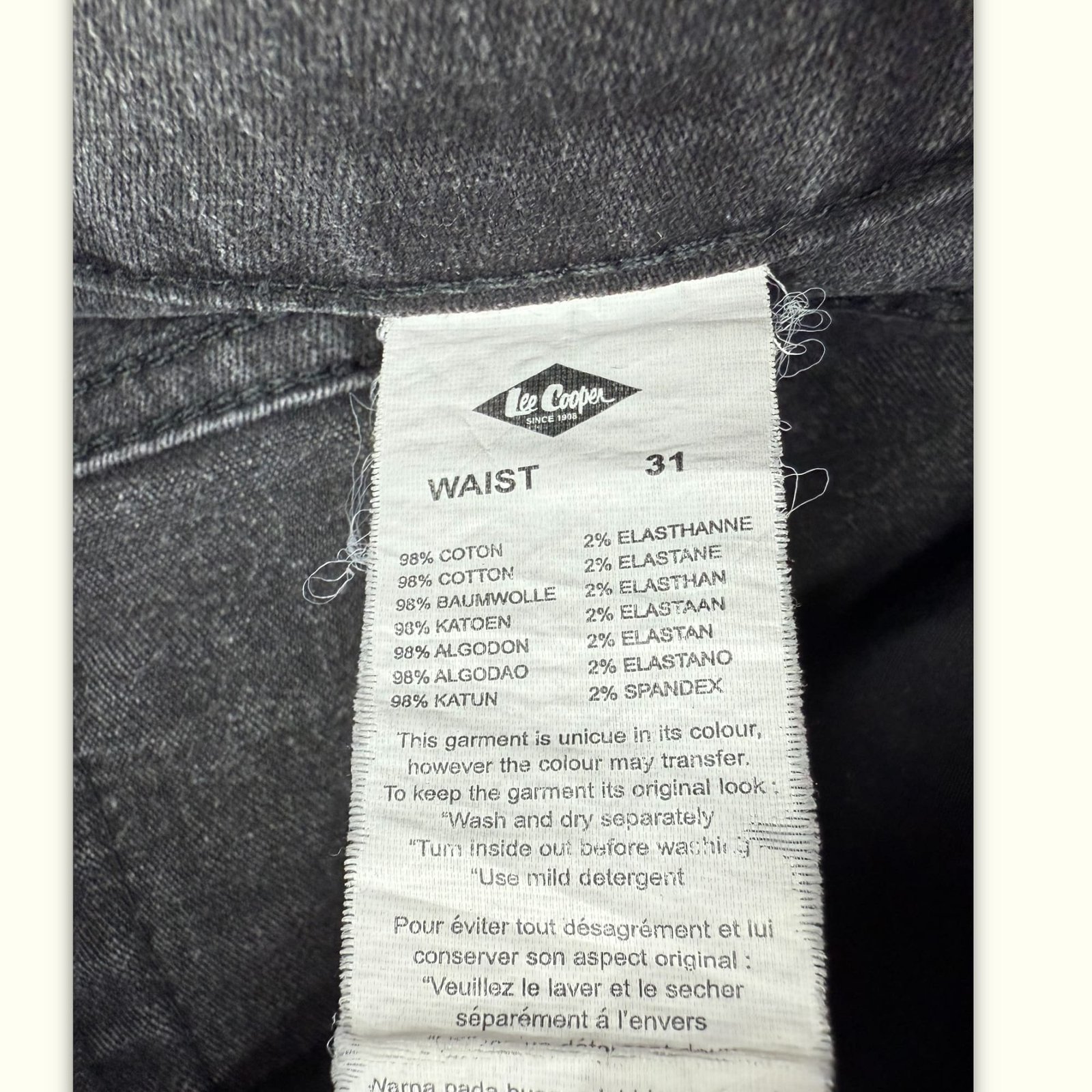 Lee Cooper Jean Regular Homme Normcore – W31