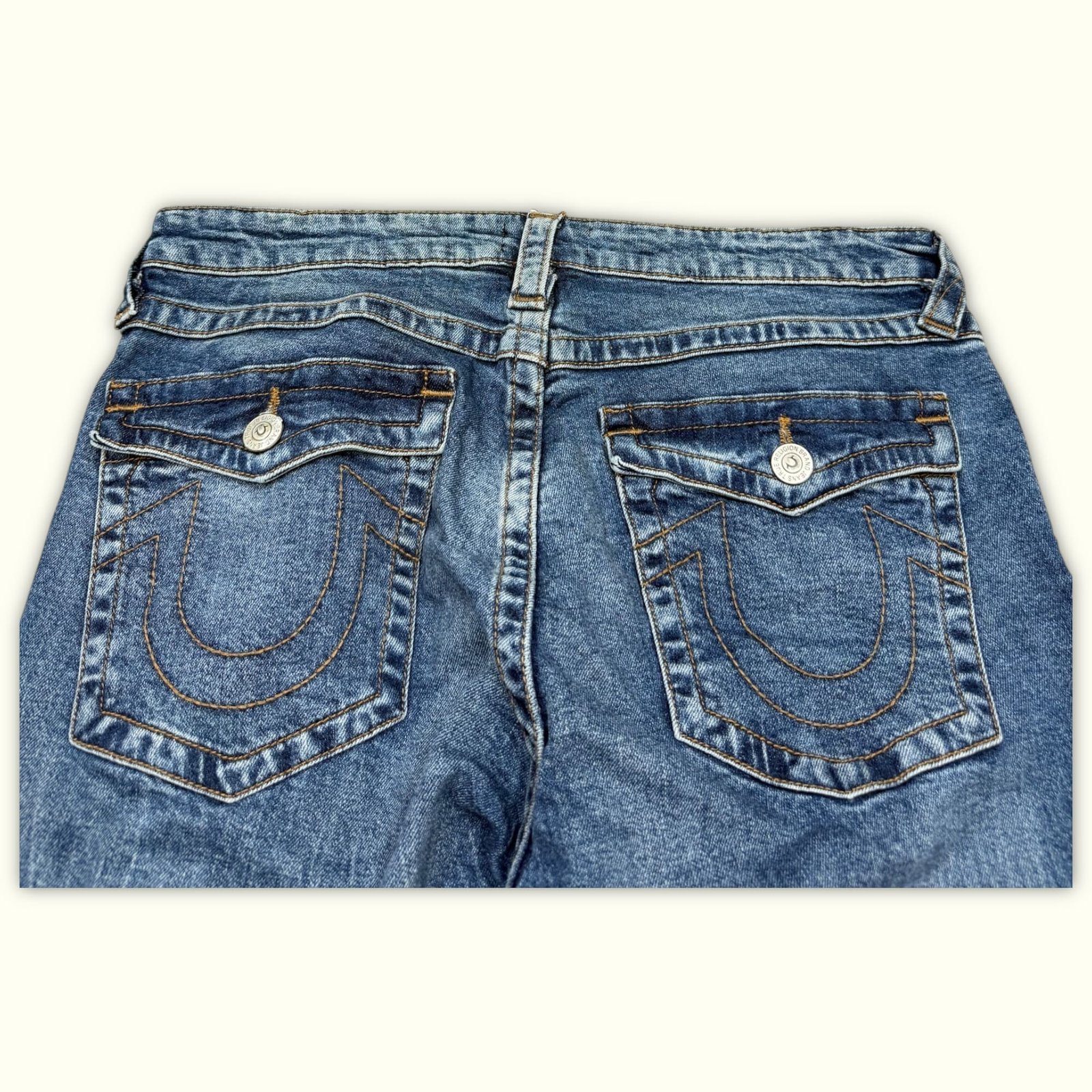 True Religion Jean Évasé Femme 2000s Y2K – W34
