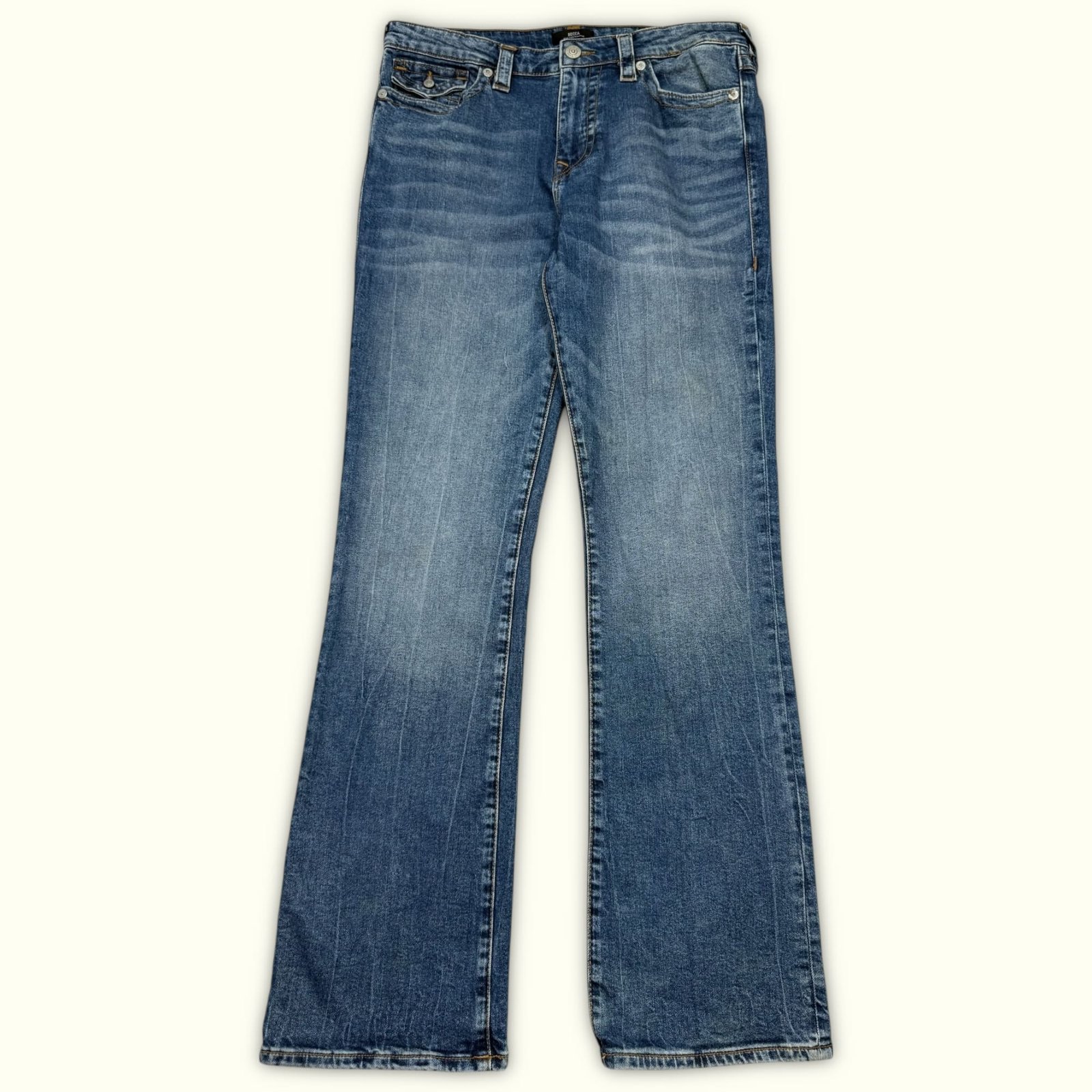 True Religion Jean Évasé Femme 2000s Y2K – W34