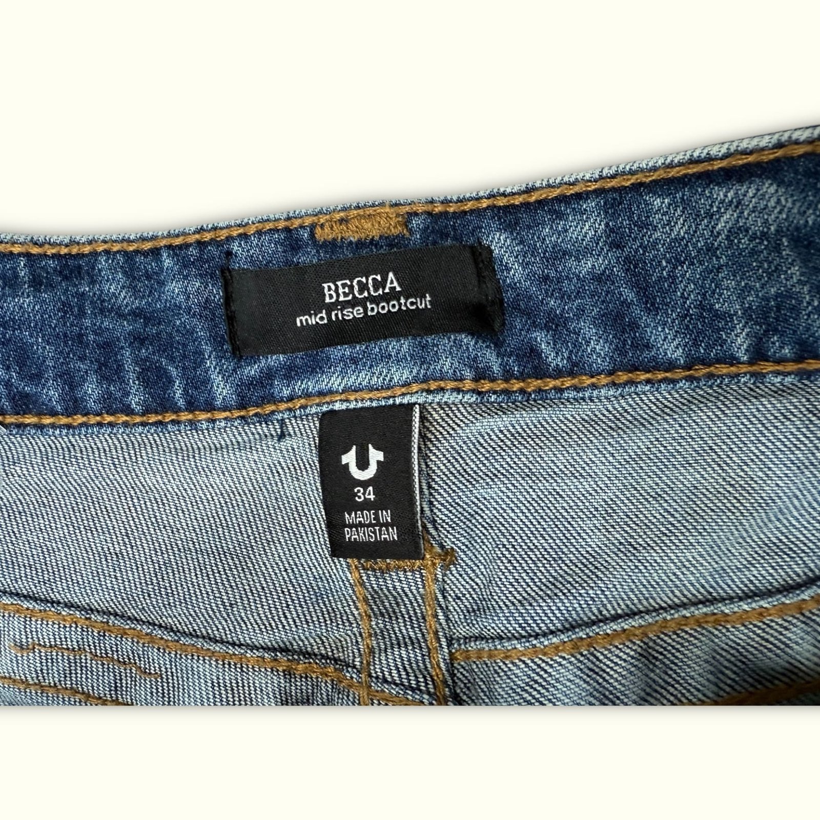 True Religion Jean Évasé Femme 2000s Y2K – W34