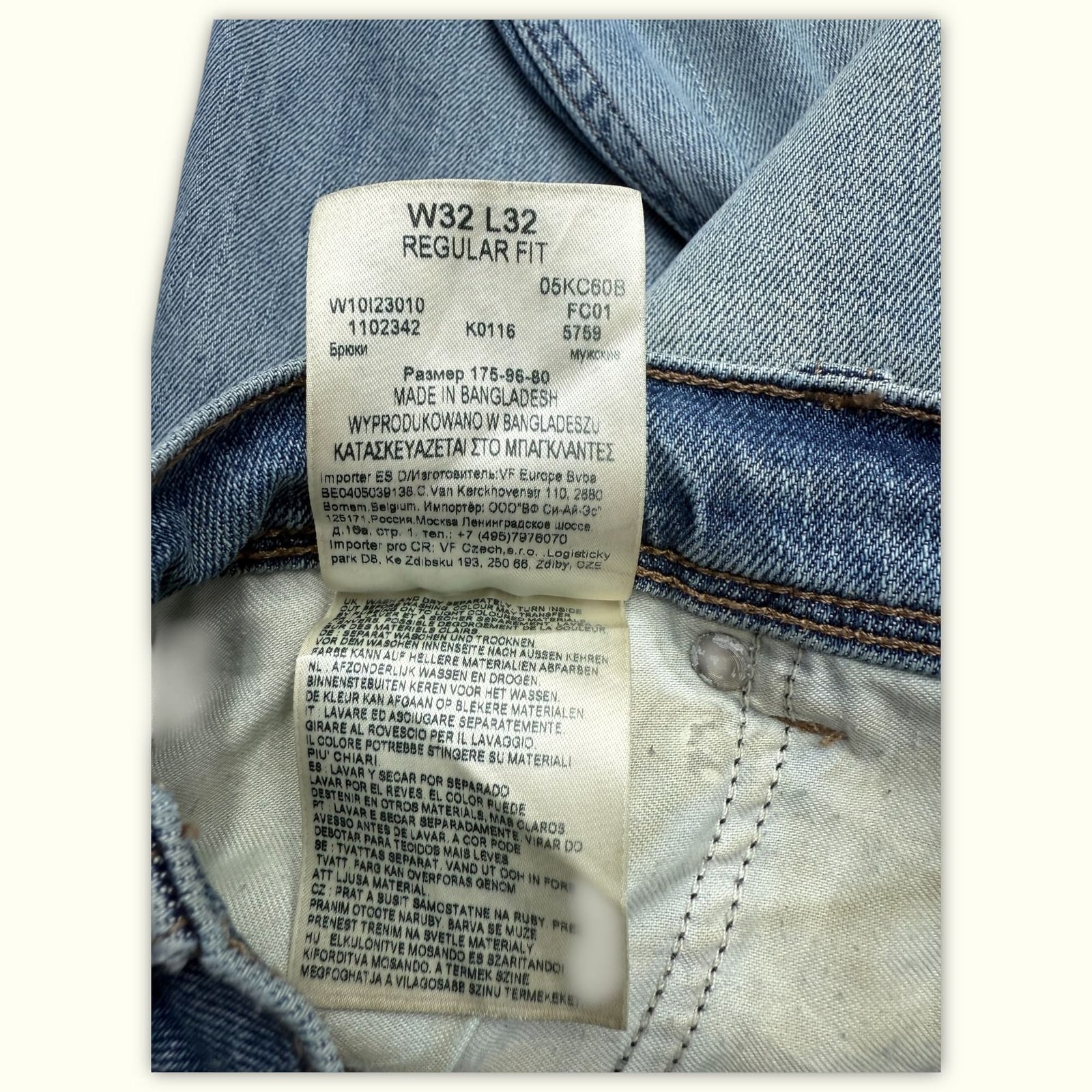 Wrangler Jean Regular Homme 2010s Classique – W32