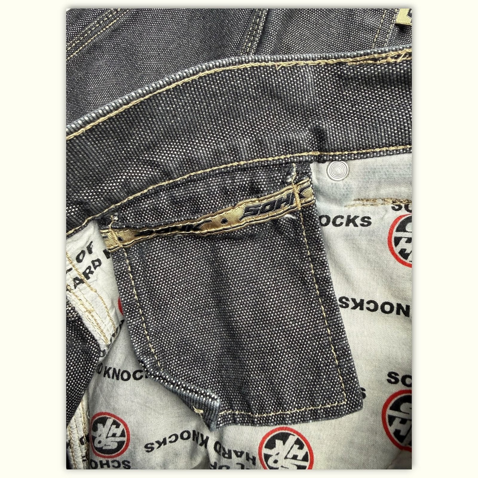 Sohk Jean Baggy Homme 1990s Streetwear – W36