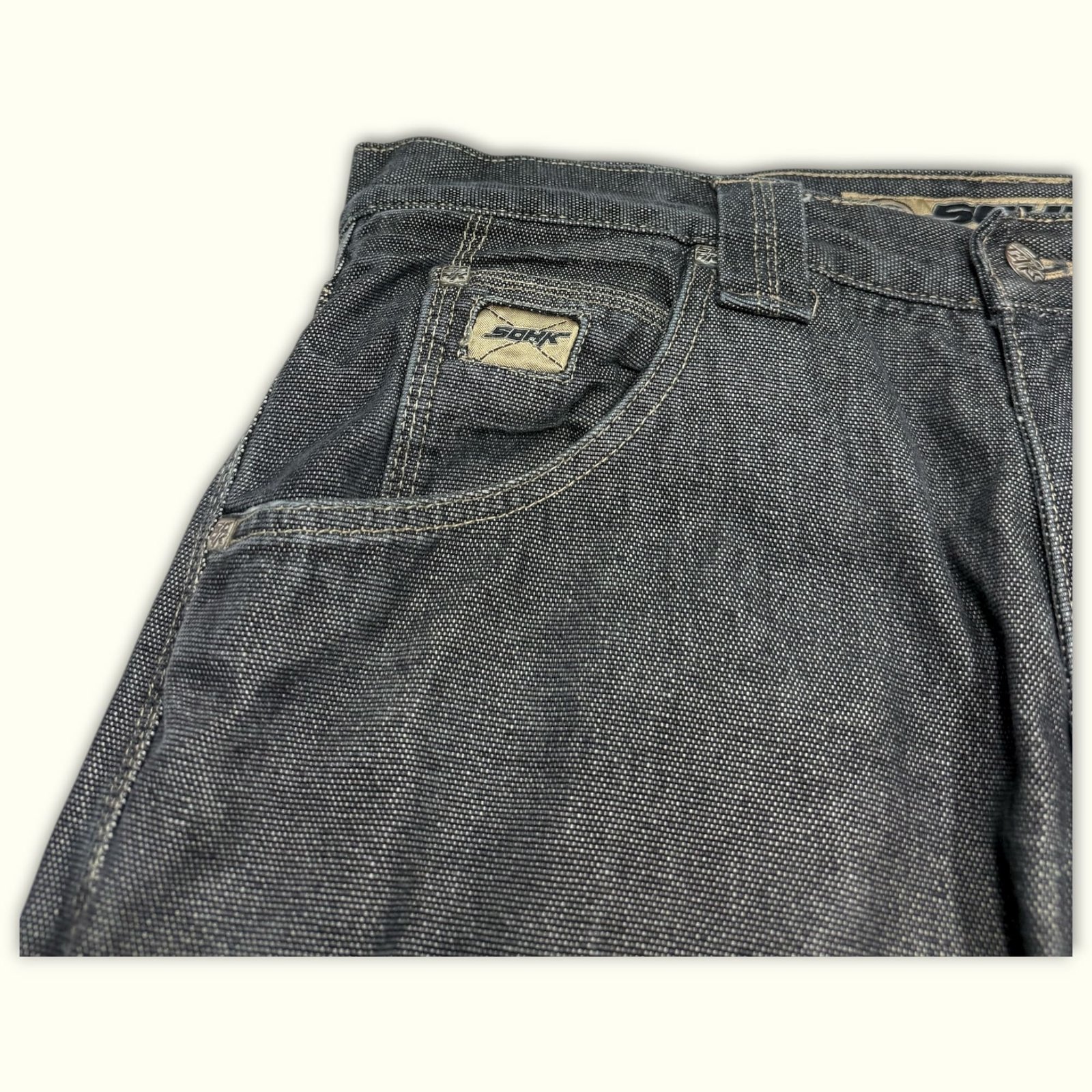 Sohk Jean Baggy Homme 1990s Streetwear – W36
