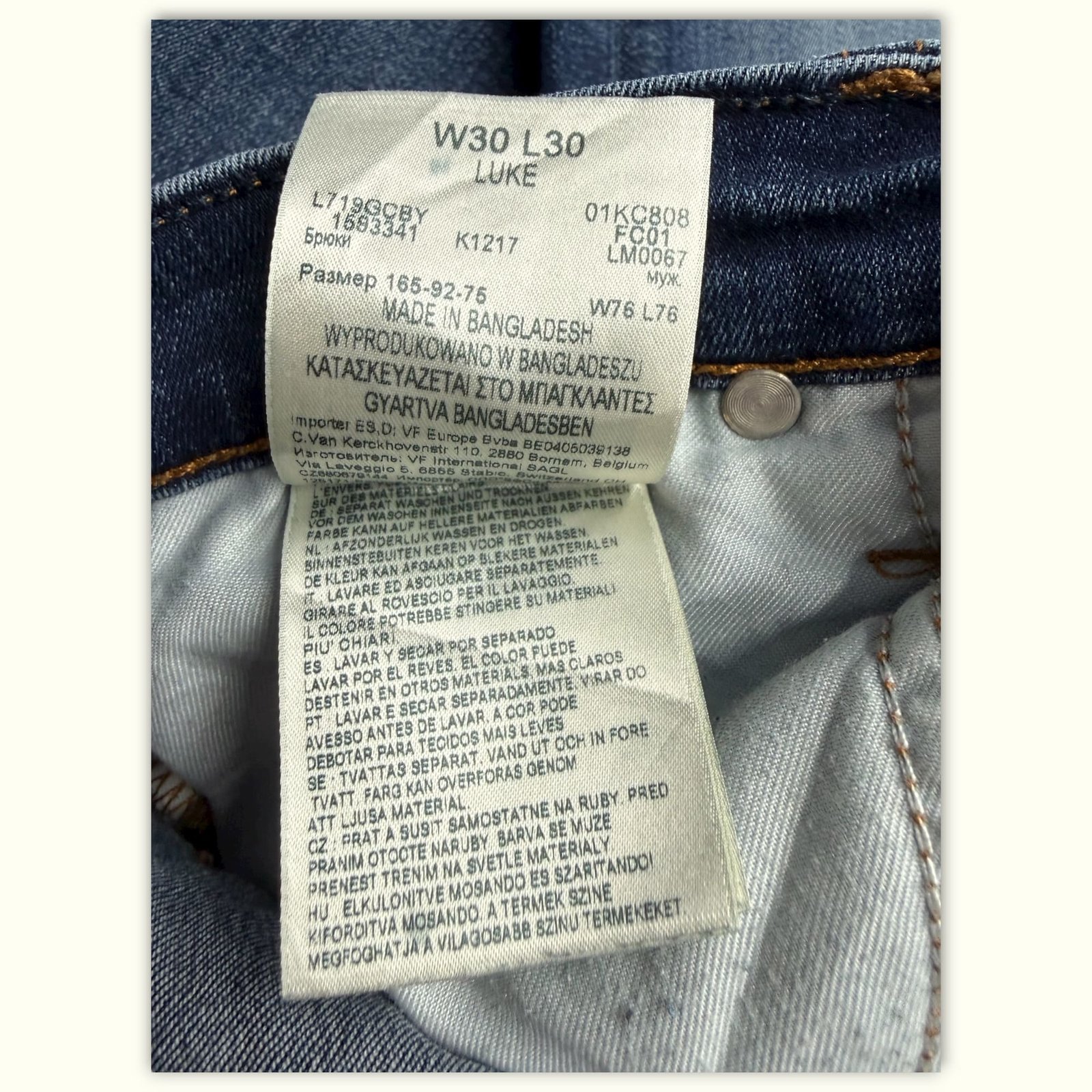 Lee Jean Slim Homme Normcore – W30