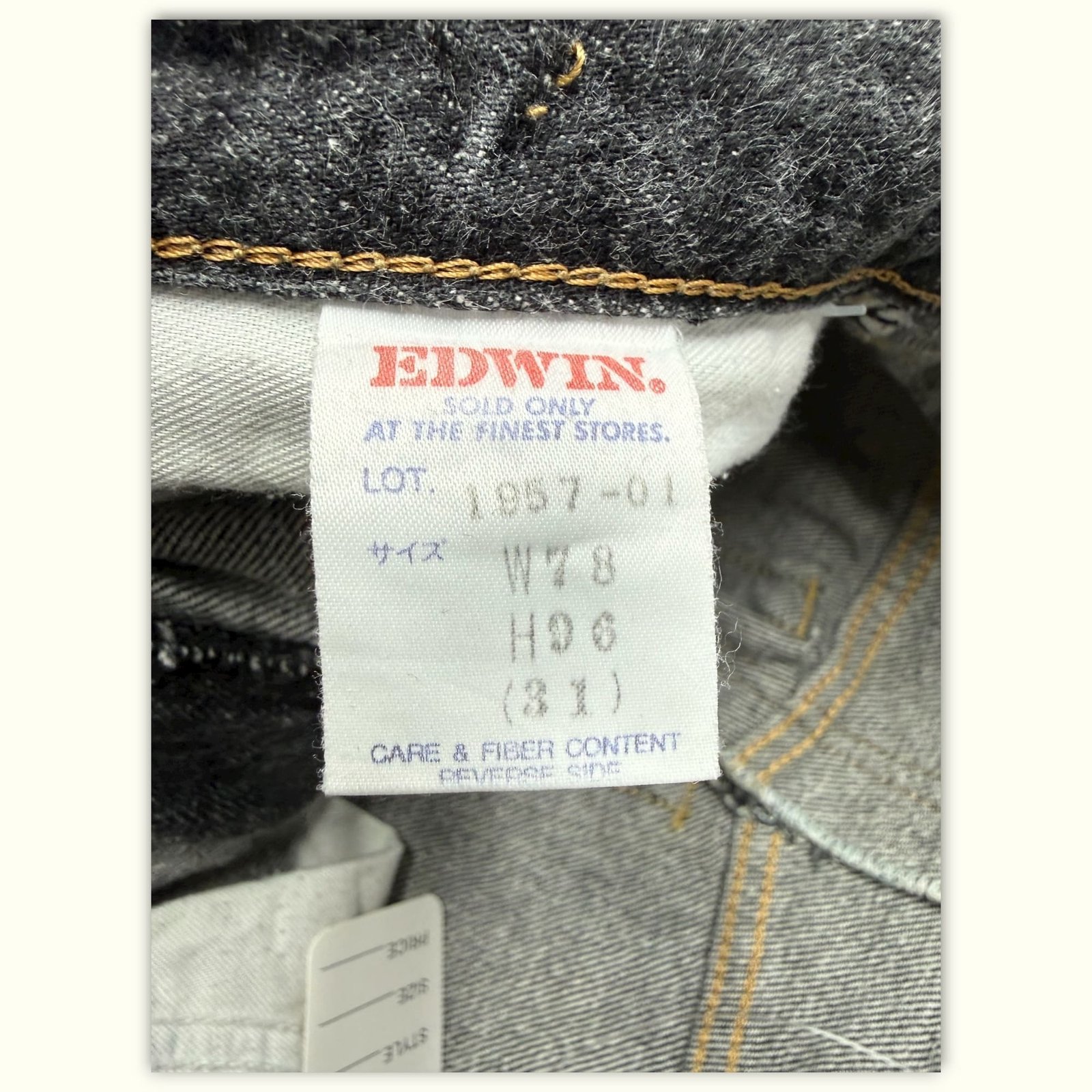 Edwin Jean Regular Homme 1990s Streetwear japonais – W31