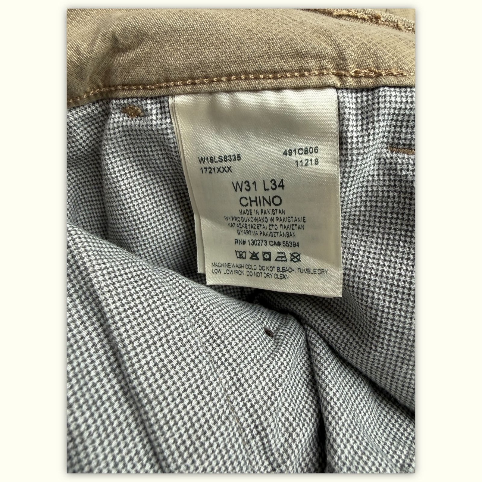 Wrangler Chino Regular Heren Khaki coded – W31