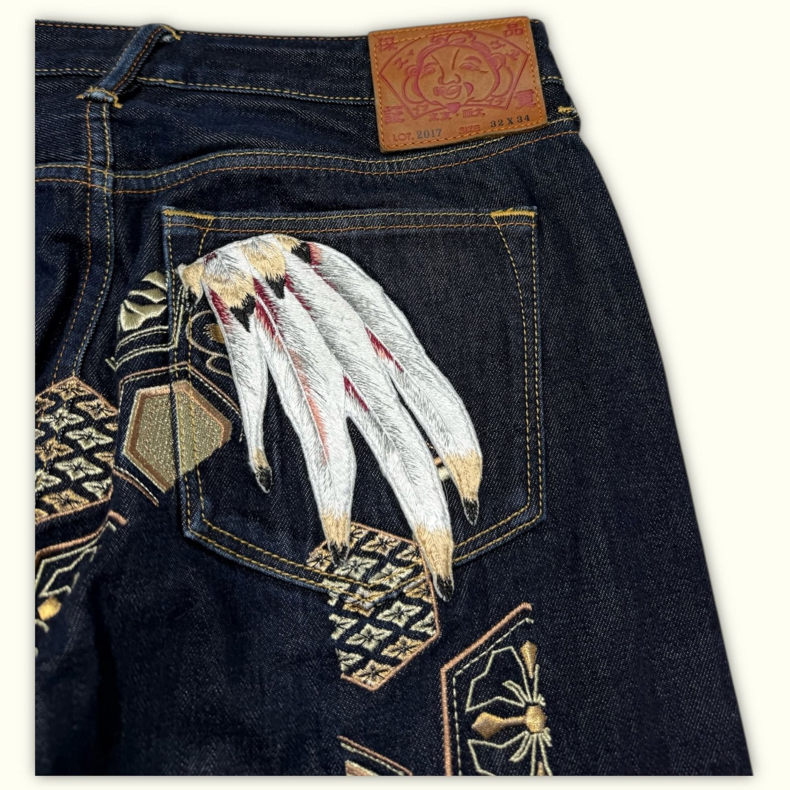 Evisu Jean Regular Homme 2000s Streetwear japonais – W32