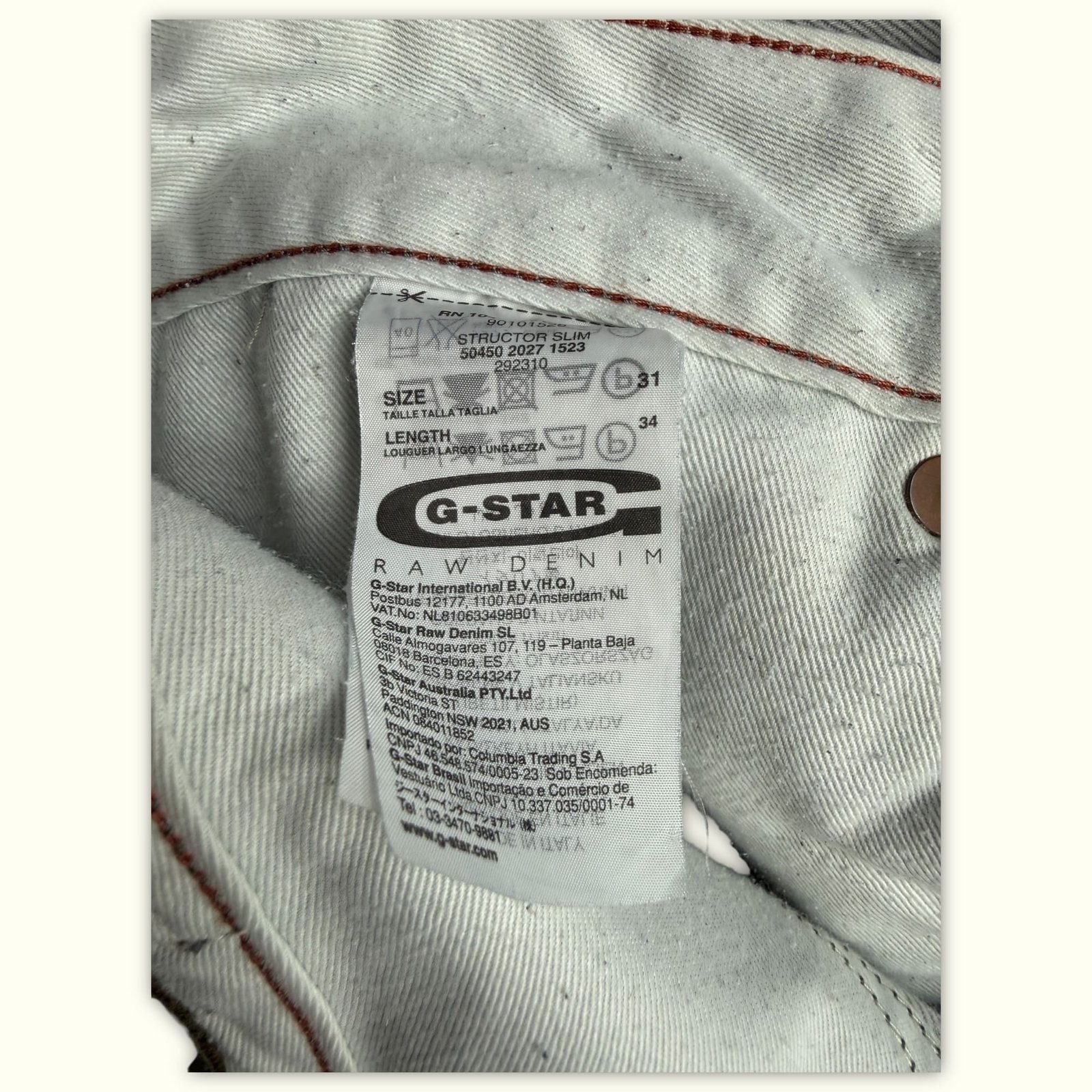 G-Star Vaqueros Slim Hombre Streetwear – W31