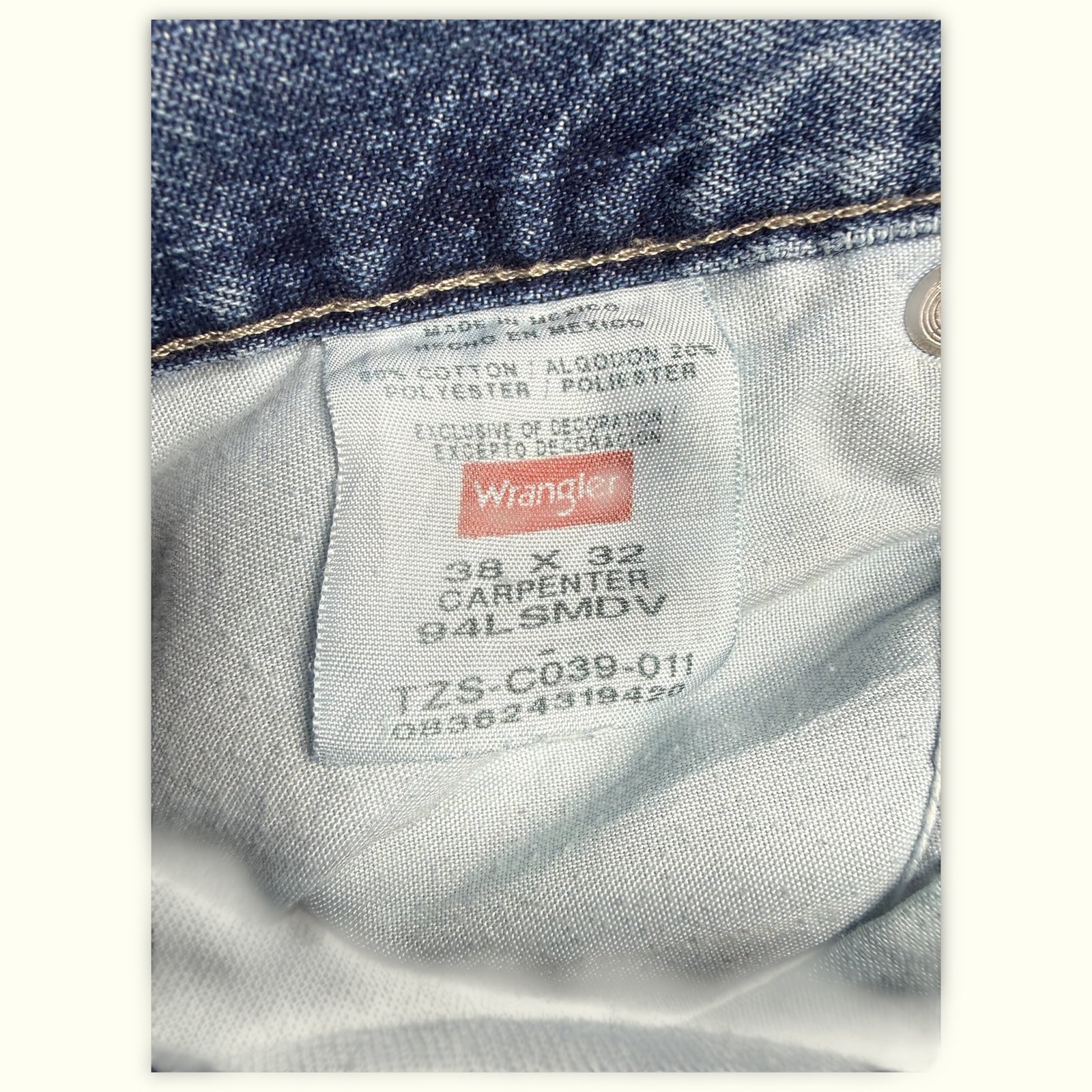 Wrangler Jean Relaxed Homme 2000s Workwear – W38