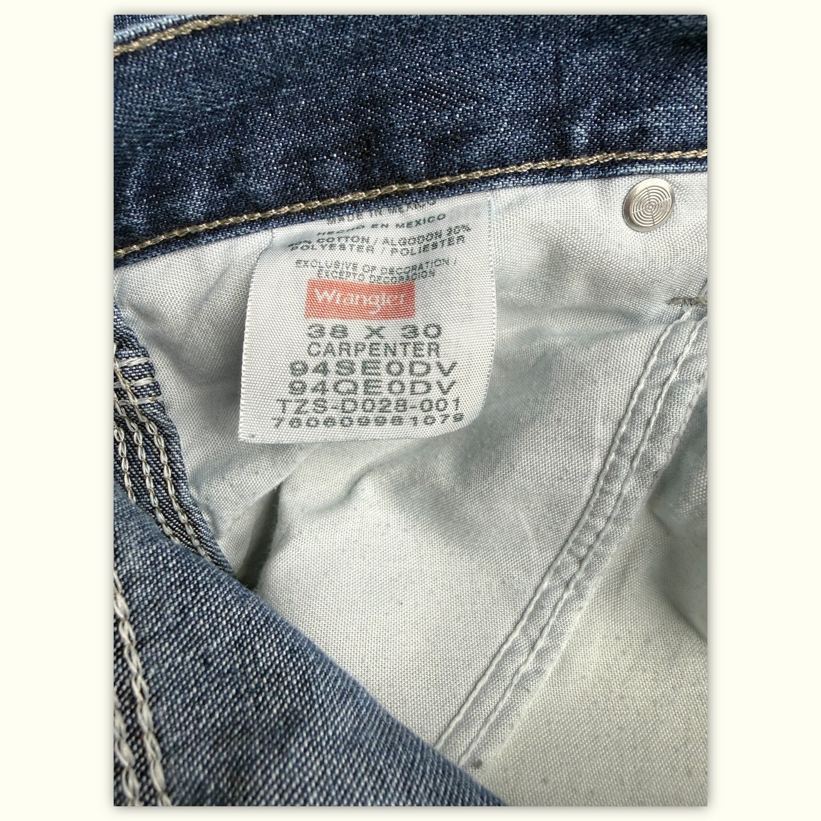 Wrangler Jean Relaxed Homme 2000s Workwear – W38