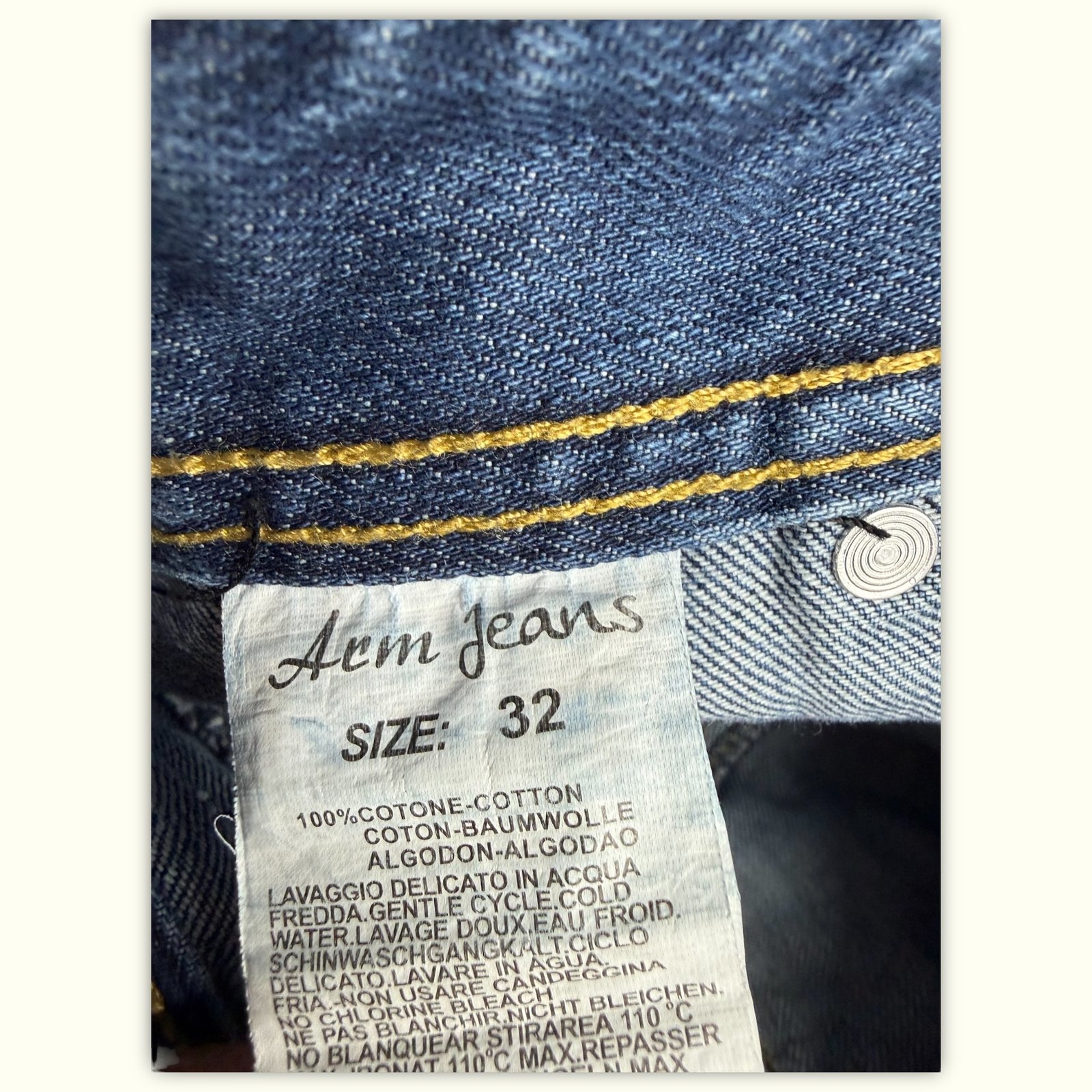 Aem Jeans Jean Regular Homme 2000s Y2K – W32