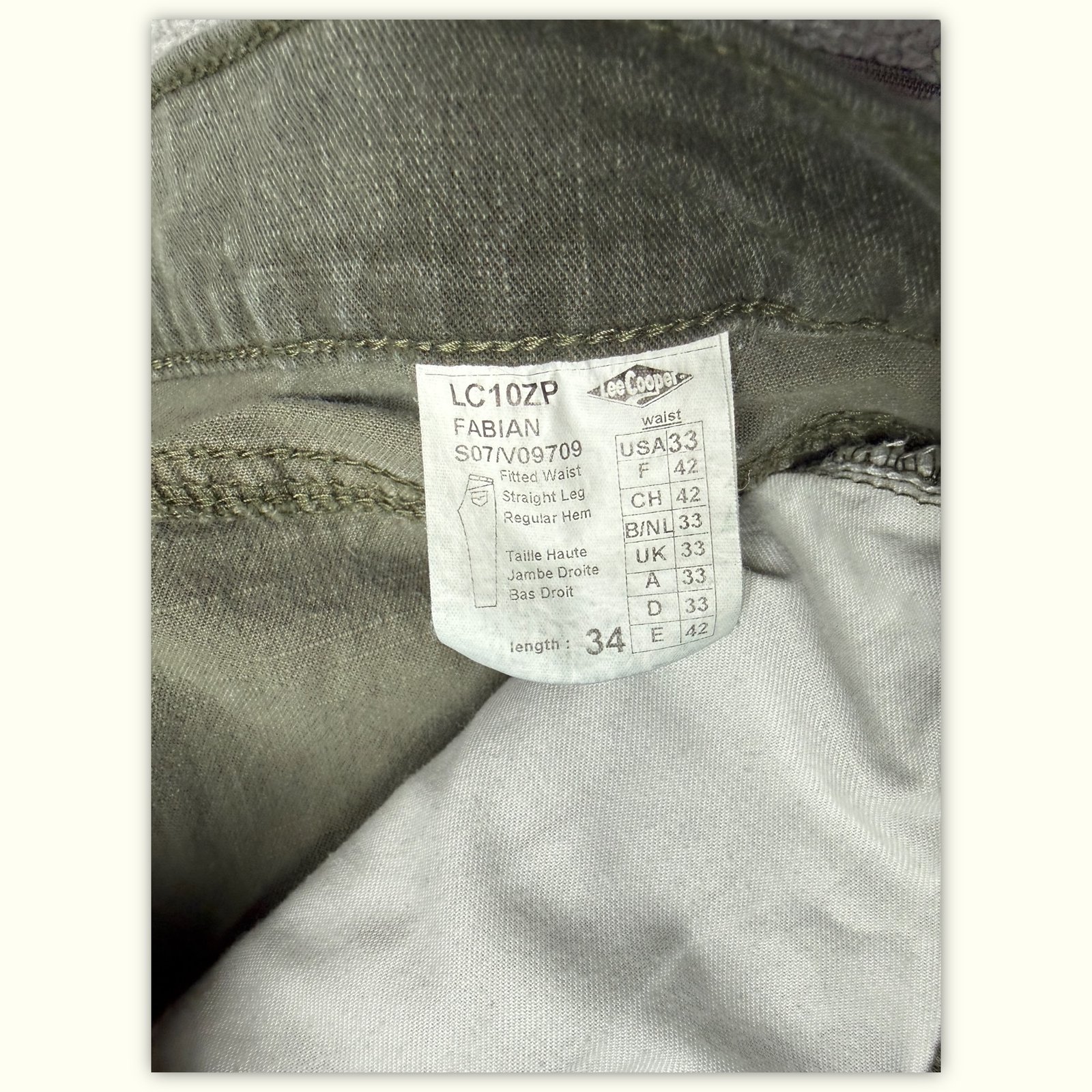 Lee Cooper Jean Regular Homme 2000s Vintage – W33