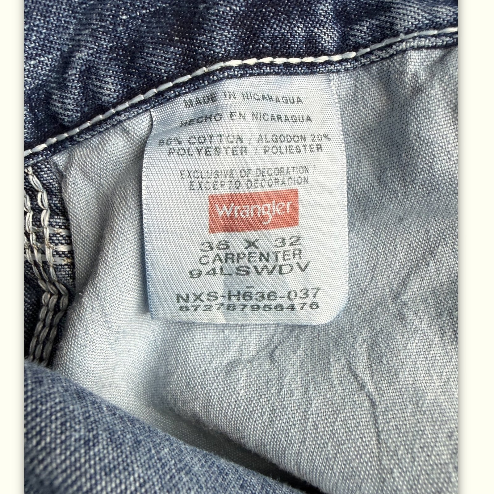 Wrangler Jean Regular Homme 2000s Workwear – W36