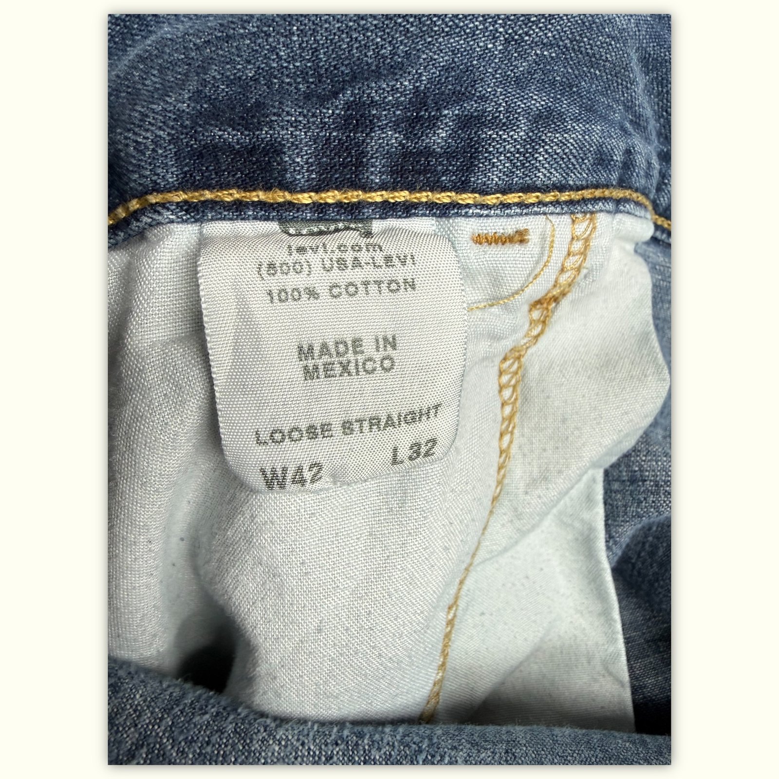 Levi'S Jean Large Homme 2000s Workwear – W42