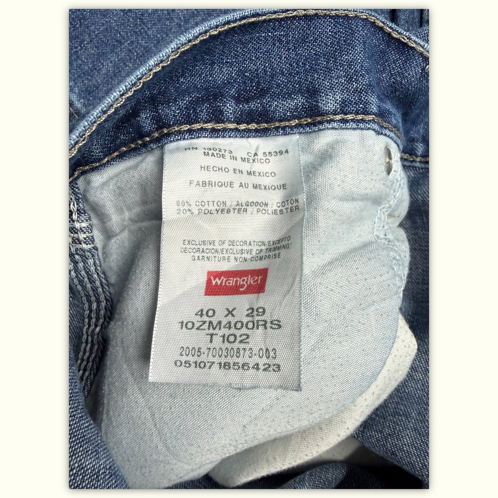 Wrangler Jean Relaxed Homme 2000s Workwear – W40