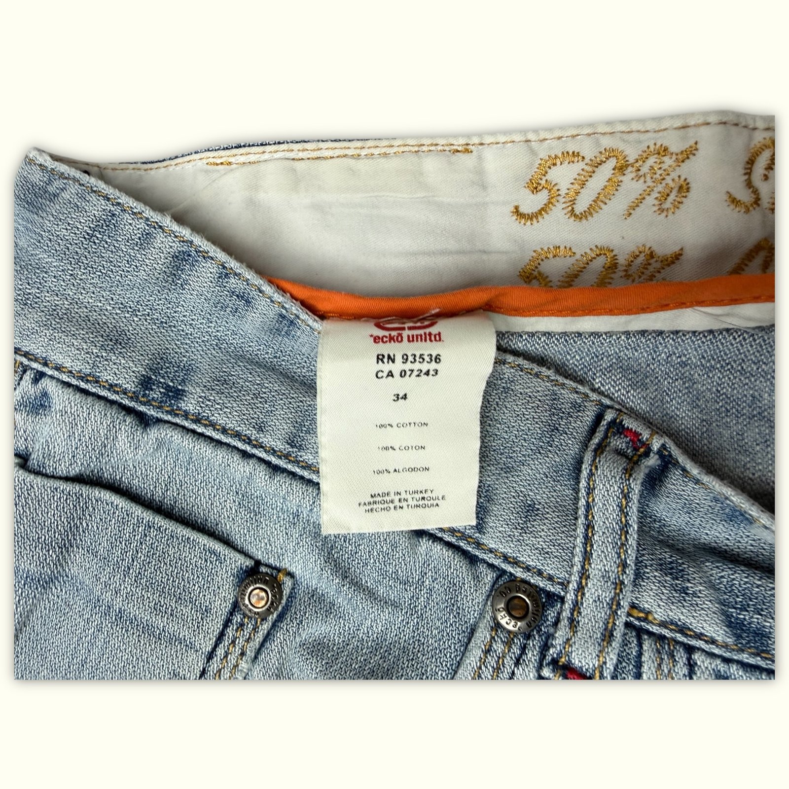 Ecko Unltd. Jean Baggy Homme 2000s Y2K – W34