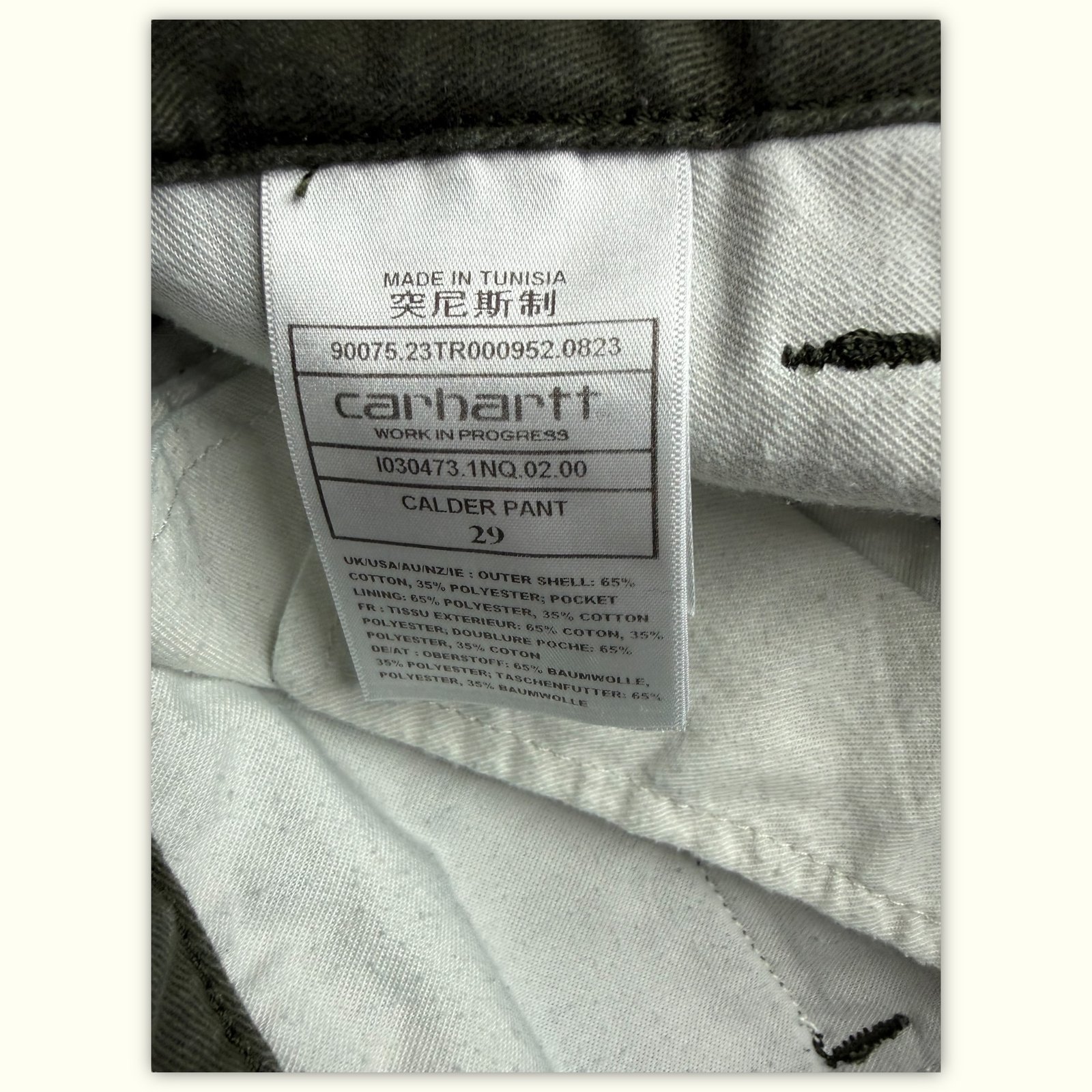 Carhartt Chino Regular Homme Workwear – W29